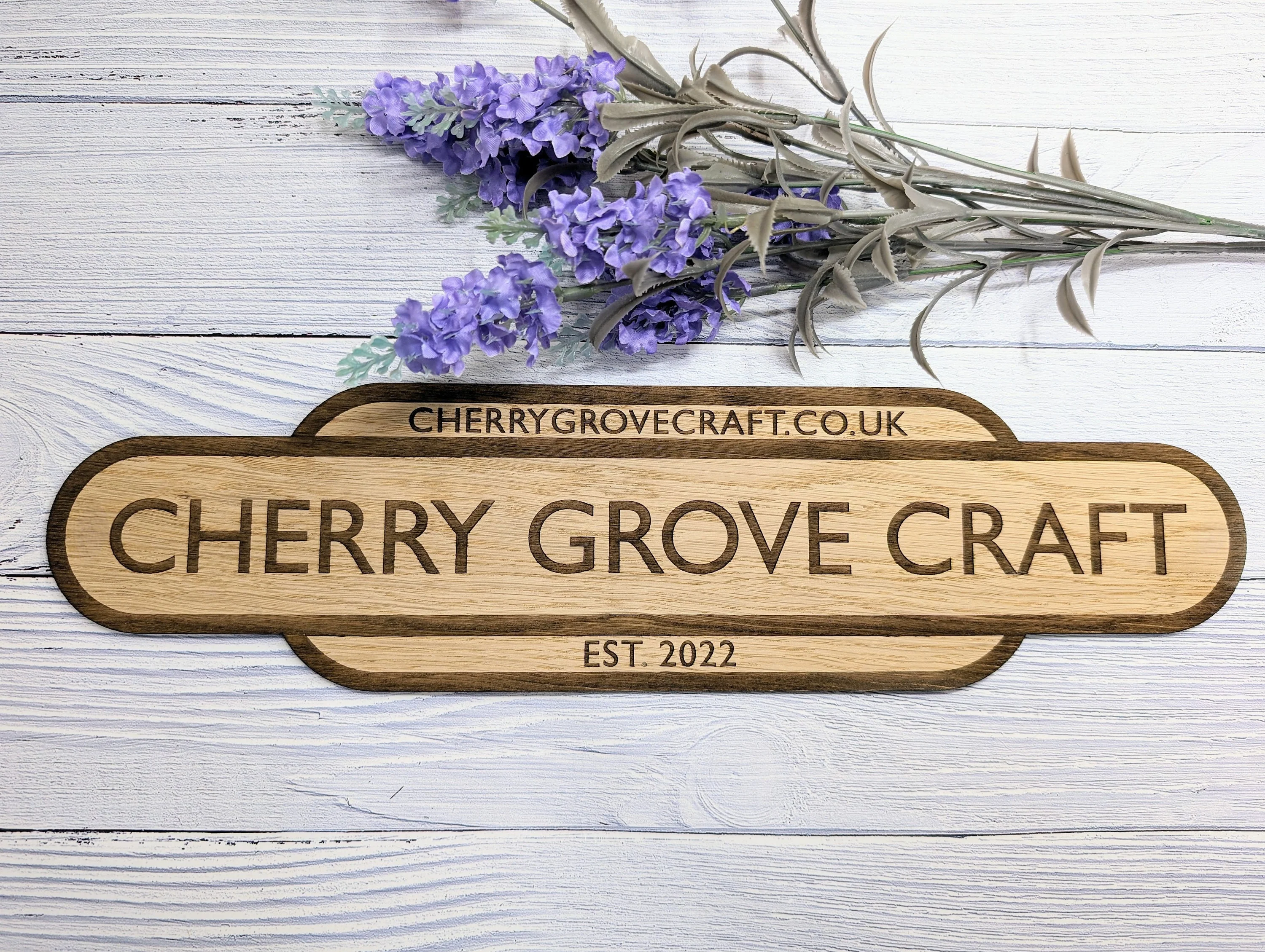 Personalised Railway Station Business Name Door Sign - Indoor Use - Oak MDF - Customisable Text, 4 Sizes - Eco-Friendly, British Rail - Image 3