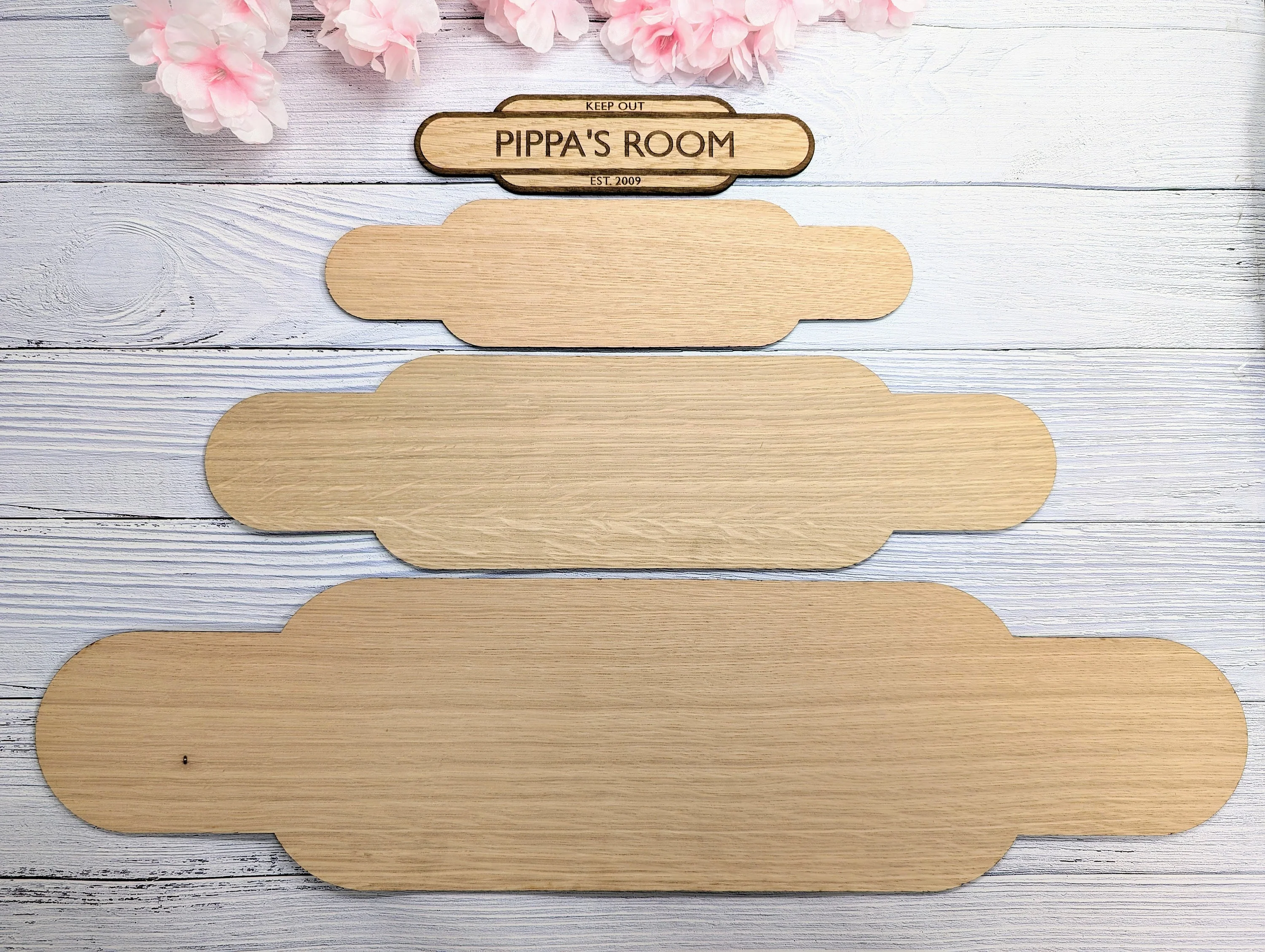 Personalised Railway Station Room Name Sign - Oak MDF - Customizable Text, 4 Sizes - Eco-Friendly, British Crafted Door Sign - Image 3