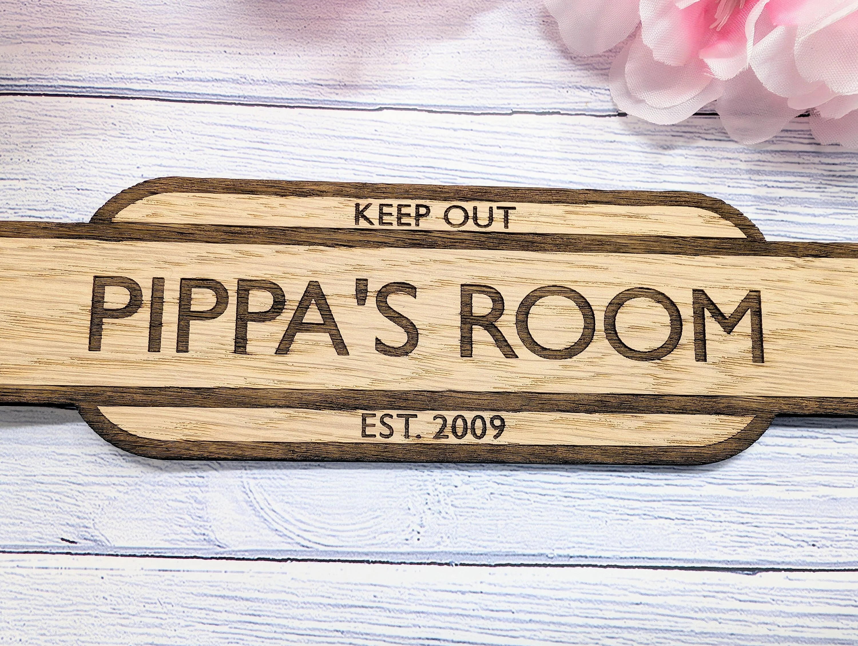 Personalised Railway Station Room Name Sign - Oak MDF - Customizable Text, 4 Sizes - Eco-Friendly, British Crafted Door Sign - Image 4