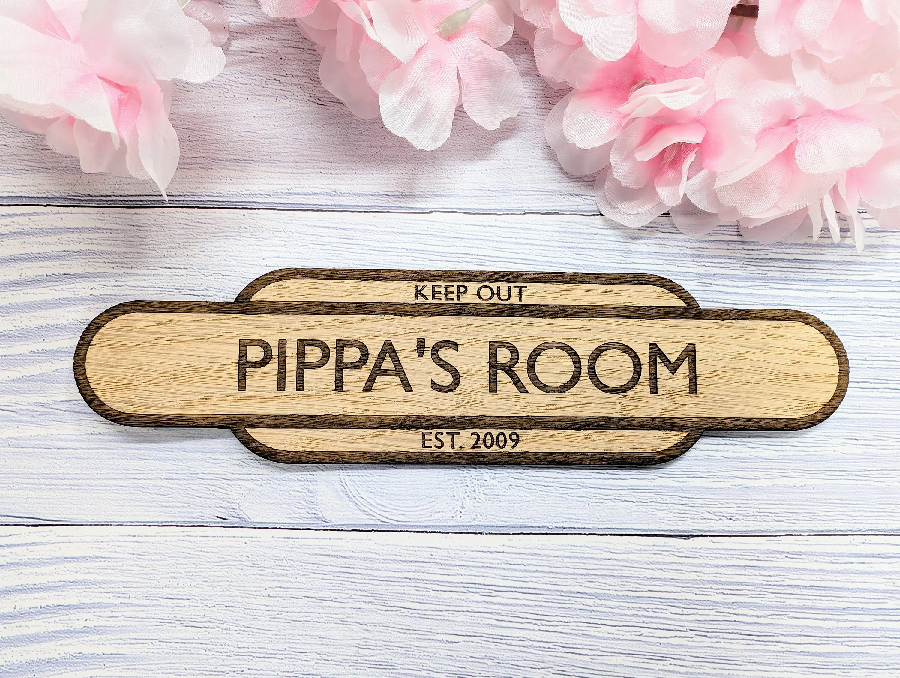 Personalised Railway Station Room Name Sign - Oak MDF - Customizable Text, 4 Sizes - Eco-Friendly, British Crafted Door Sign - Image 5