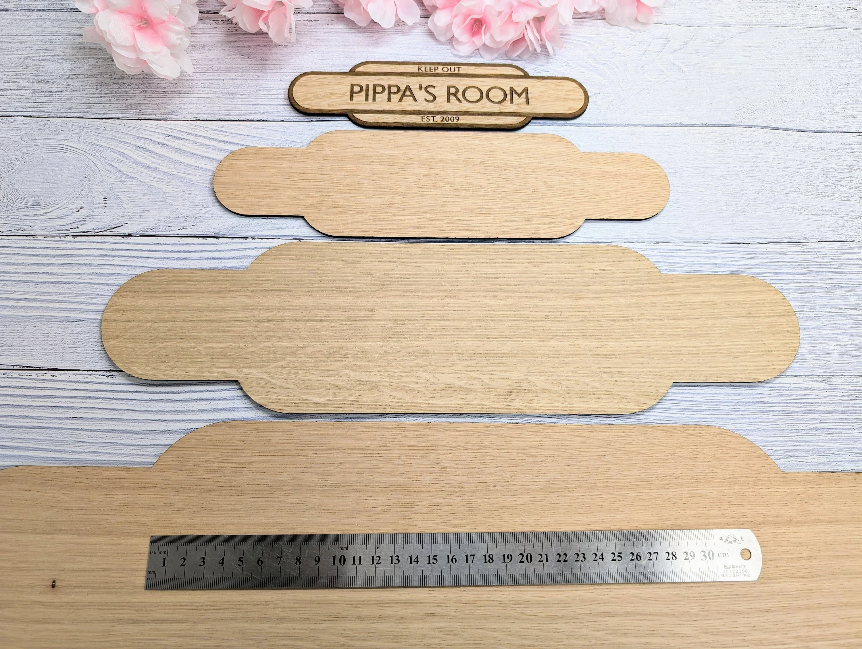 Personalised Railway Station Room Name Sign - Oak MDF - Customizable Text, 4 Sizes - Eco-Friendly, British Crafted Door Sign - Image 7