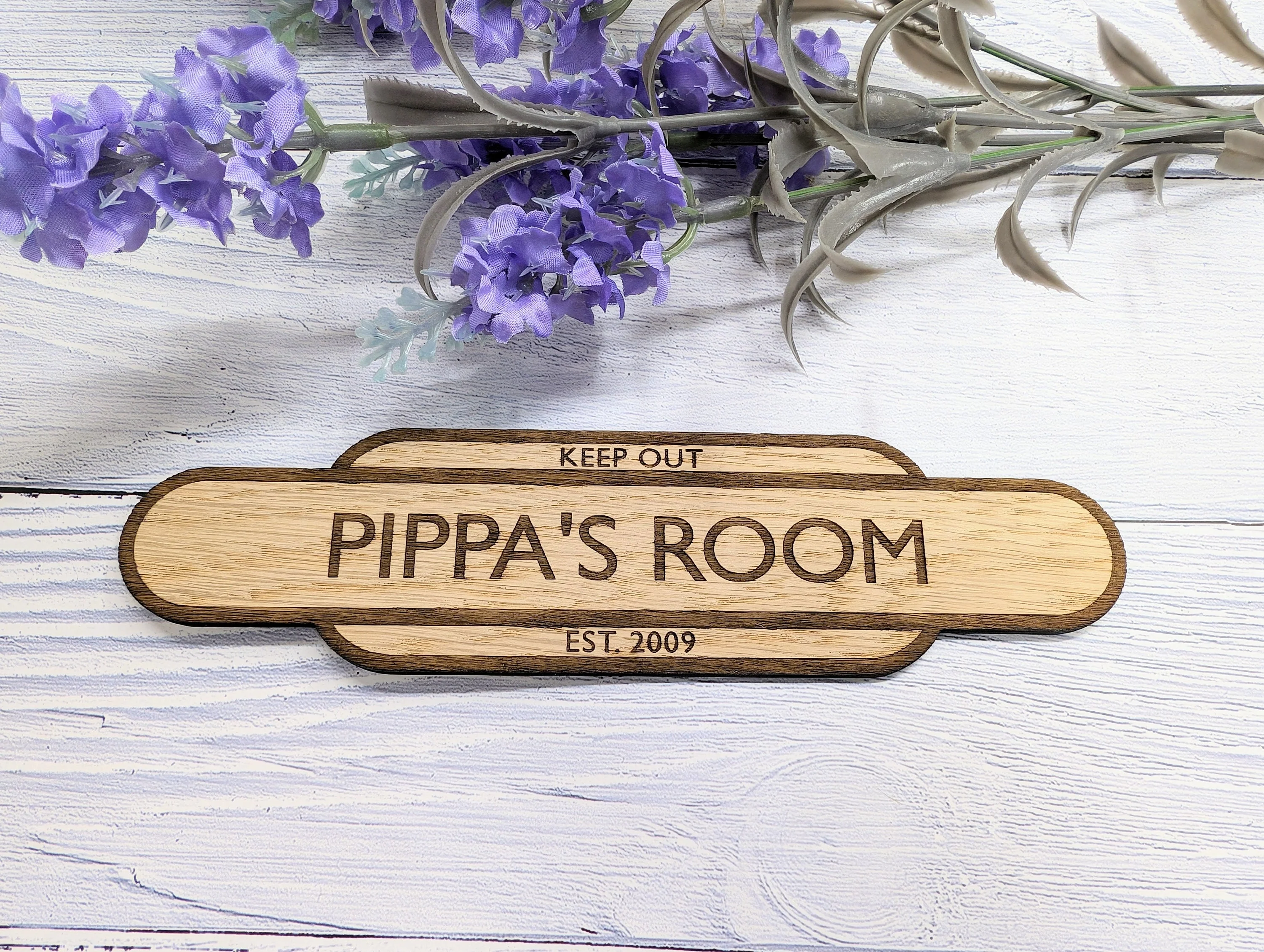 Personalised Railway Station Room Name Sign - Oak MDF - Customizable Text, 4 Sizes - Eco-Friendly, British Crafted Door Sign - Image 9