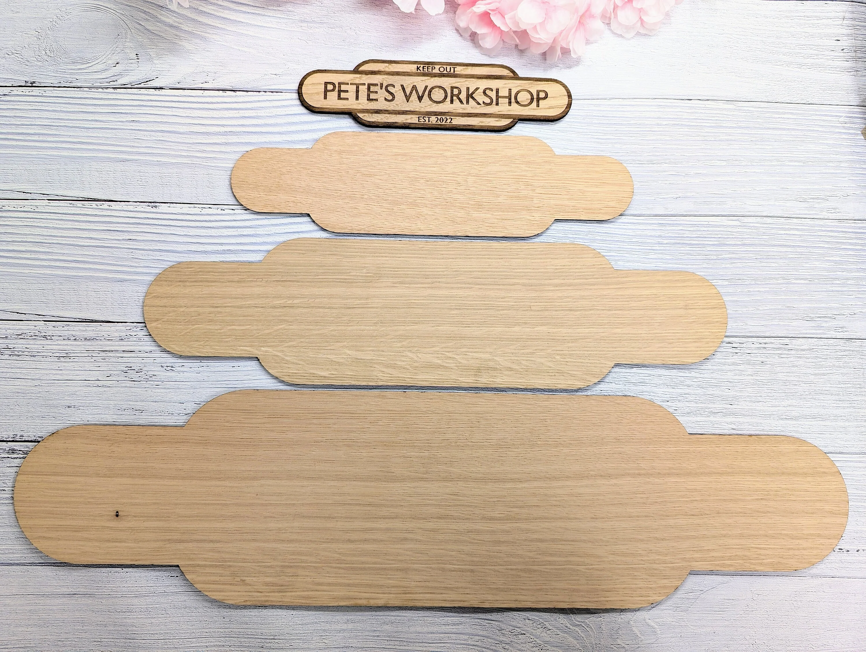 Personalised Railway Station Workshop Door Sign - Indoor Use - Oak MDF - Customisable Text, 4 Sizes - Eco-Friendly, British Rail - Image 3