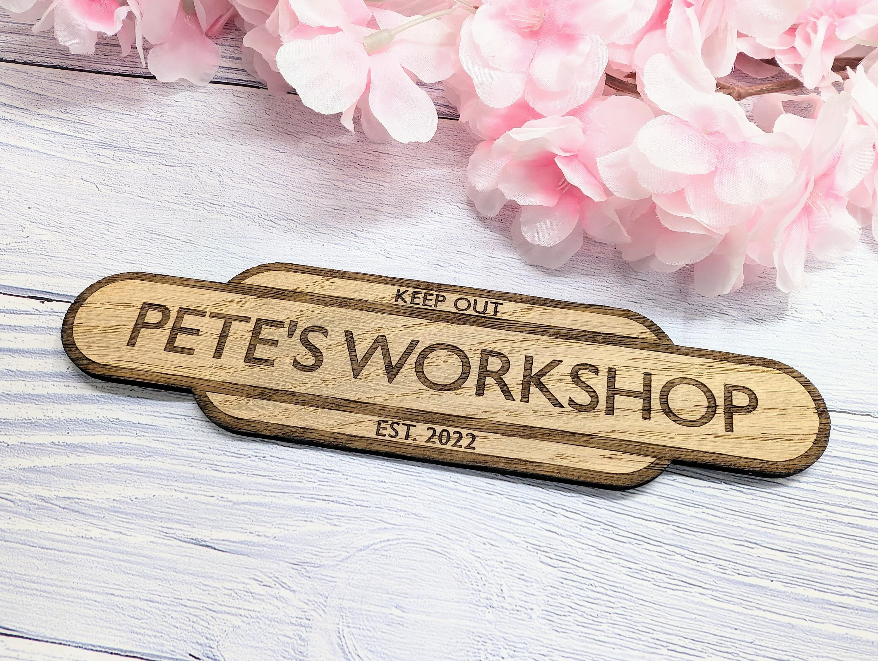 Personalised Railway Station Workshop Door Sign - Indoor Use - Oak MDF - Customisable Text, 4 Sizes - Eco-Friendly, British Rail - Image 5