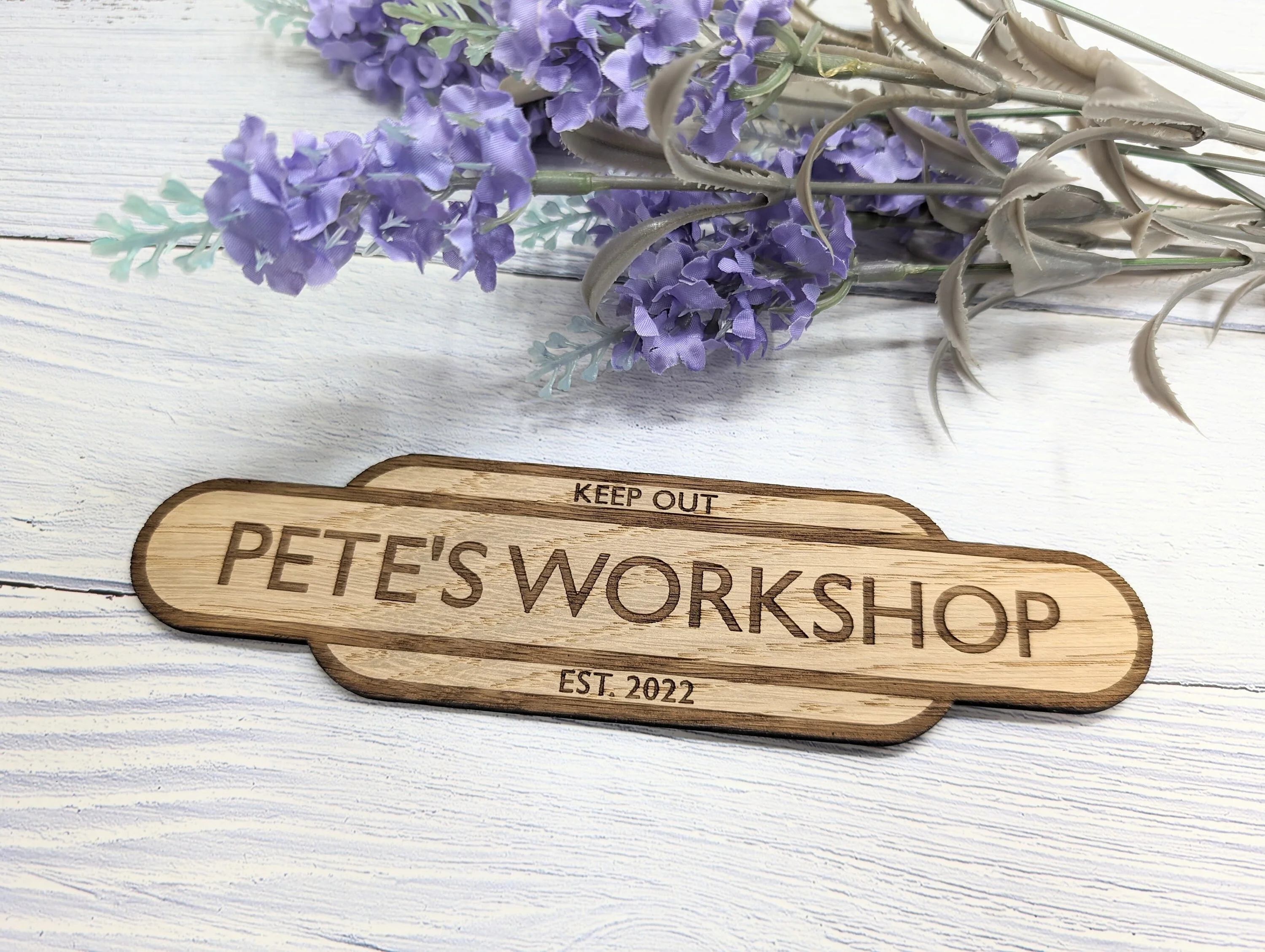 Personalised Railway Station Workshop Door Sign - Indoor Use - Oak MDF - Customisable Text, 4 Sizes - Eco-Friendly, British Rail - Image 6