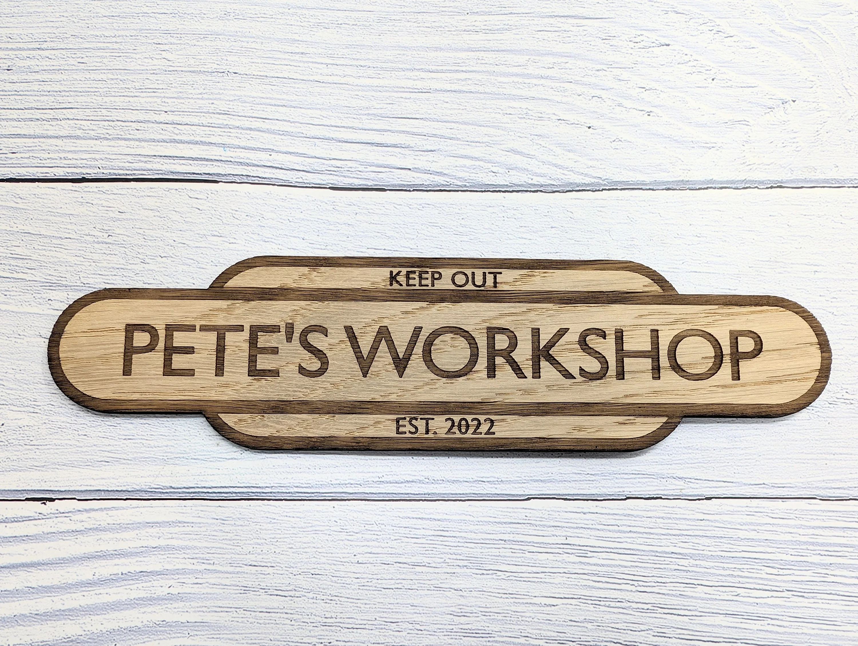 Personalised Railway Station Workshop Door Sign - Indoor Use - Oak MDF - Customisable Text, 4 Sizes - Eco-Friendly, British Rail - Image 9