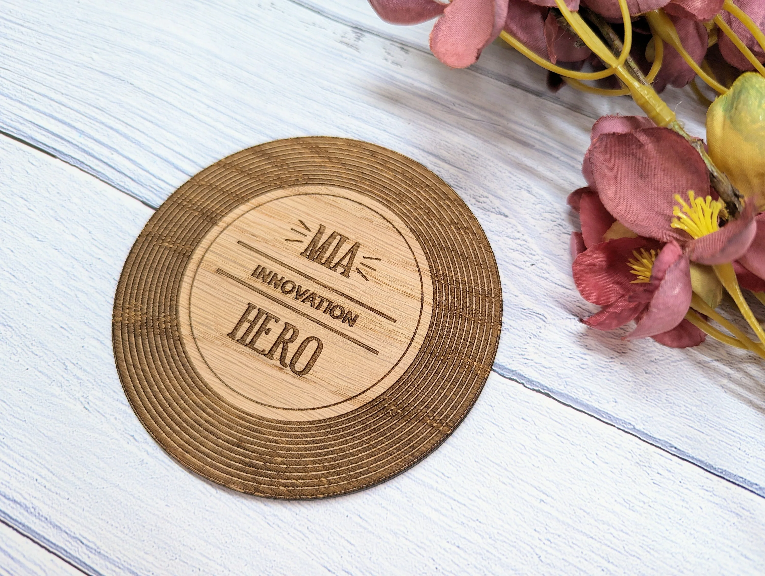 Personalised Retro Vinyl Record Coaster for Employee Recognition - Customisable Award Ideas & Employee Name - Unique Reward for Staff - Image 8