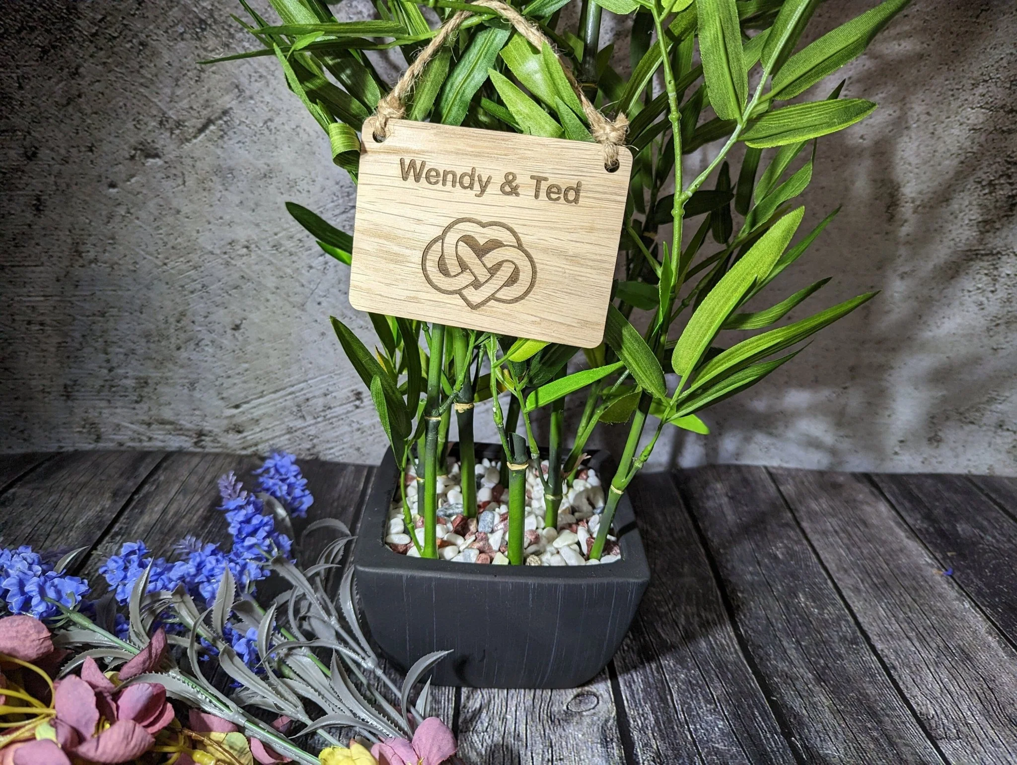 Personalised Romantic Sign, Love Infinity Symbol, Romantic Gift, Oak - Image 5