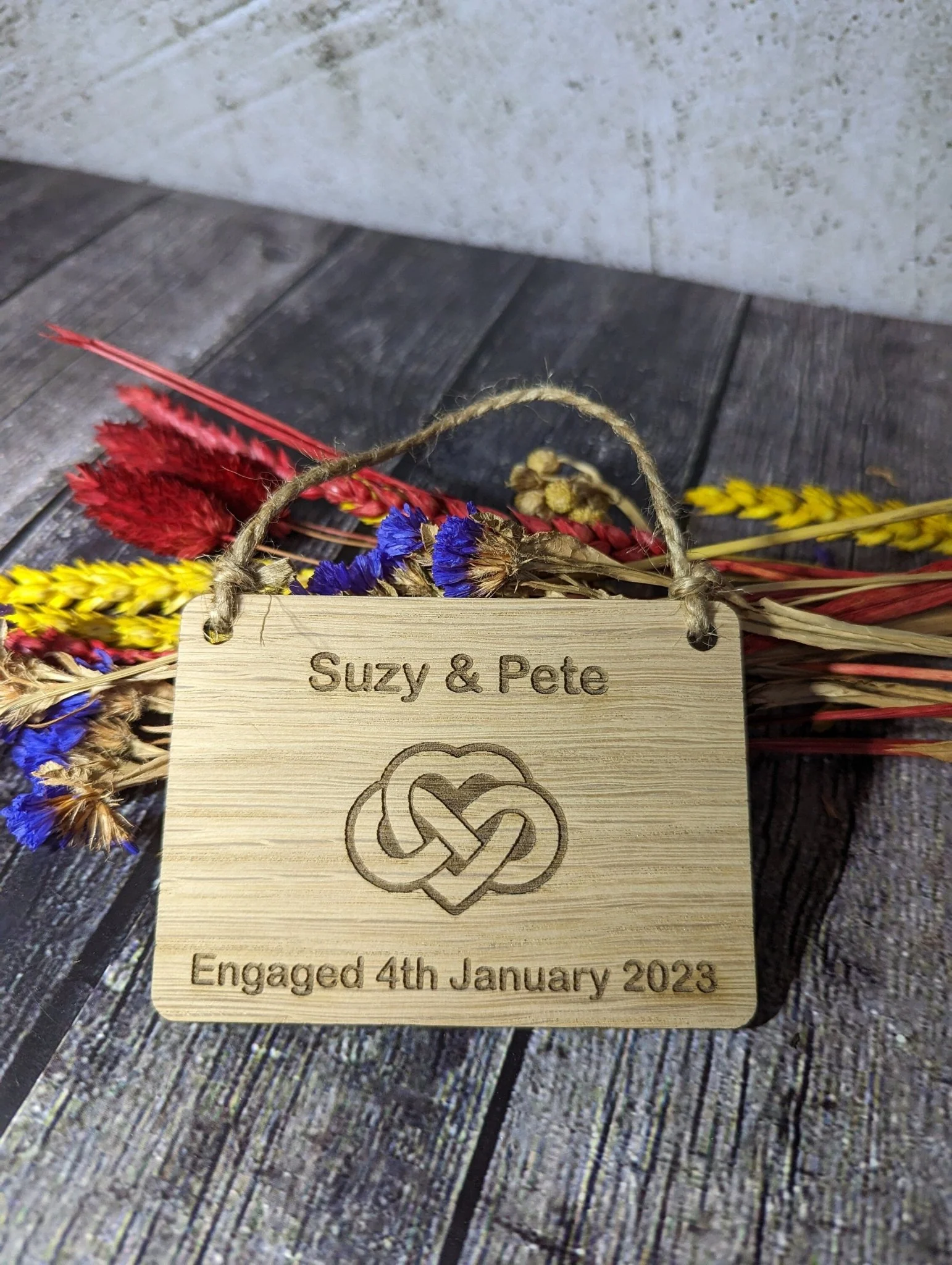 Personalised Romantic Sign, Love Infinity Symbol, Romantic Gift, Oak - Image 9