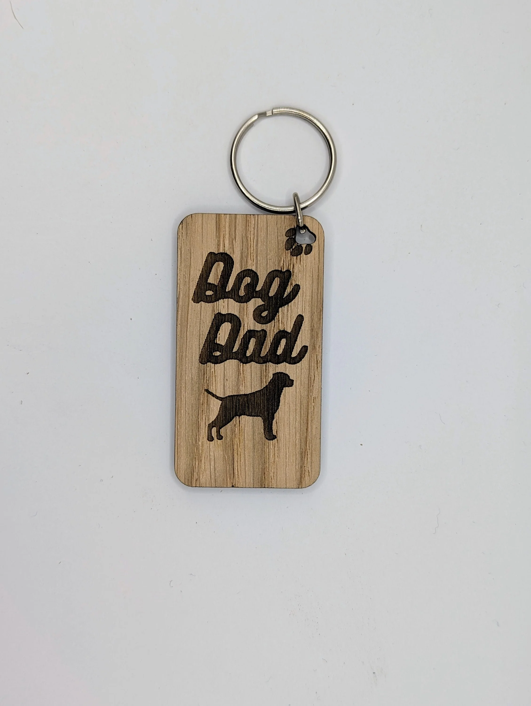 Personalised Rottweiler Dog Dad Wooden Keyring | Oak Dog Keychain | Gift For Rottweiler Parent | Doggy Key Tag Gift - Image 3