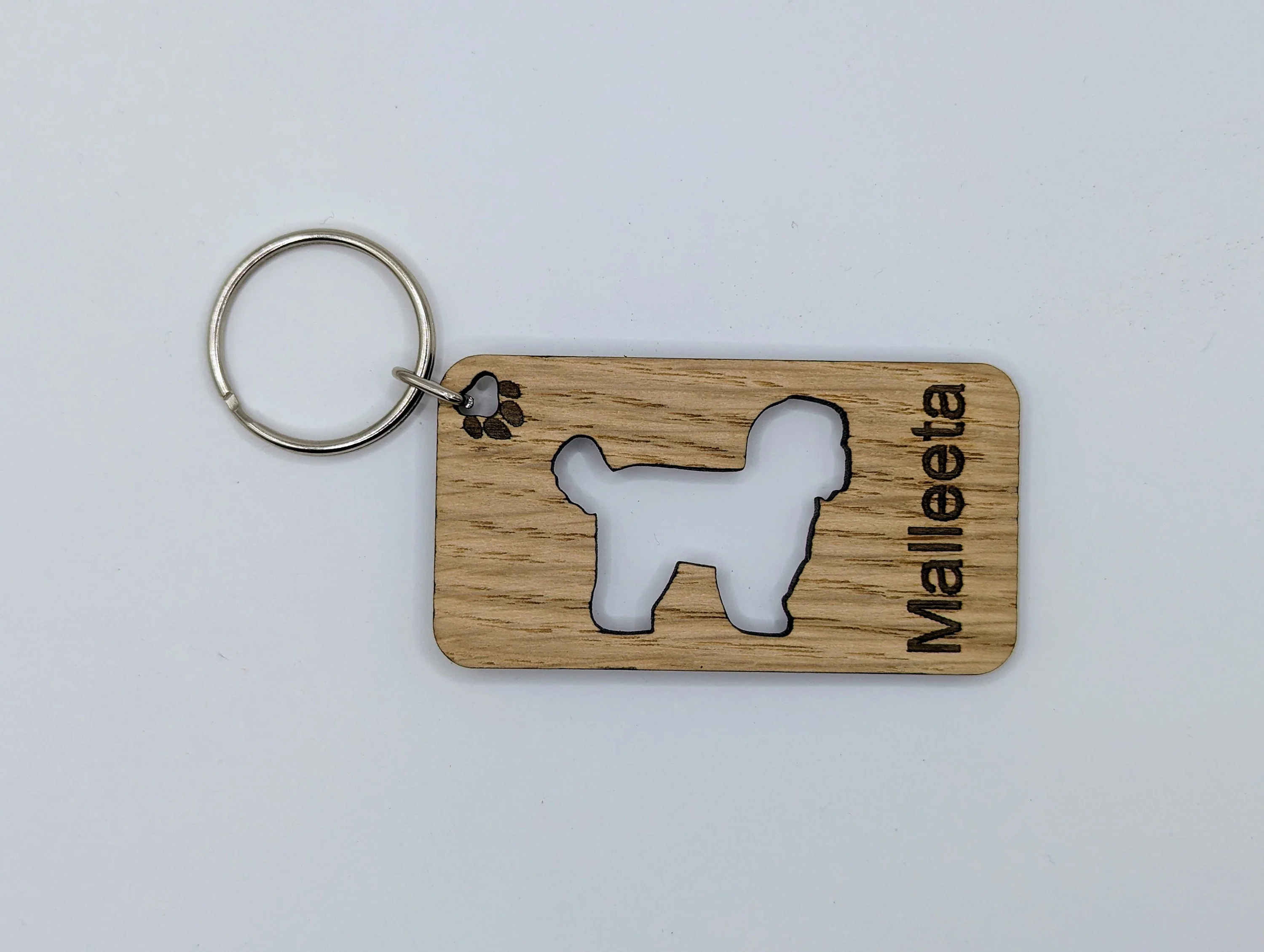 Personalised Shih Tzu Dog Wooden Keyring | Oak Dog Keychain | Gift For Shih Tzu Parent | Doggy Key Tag Gift - Image 8
