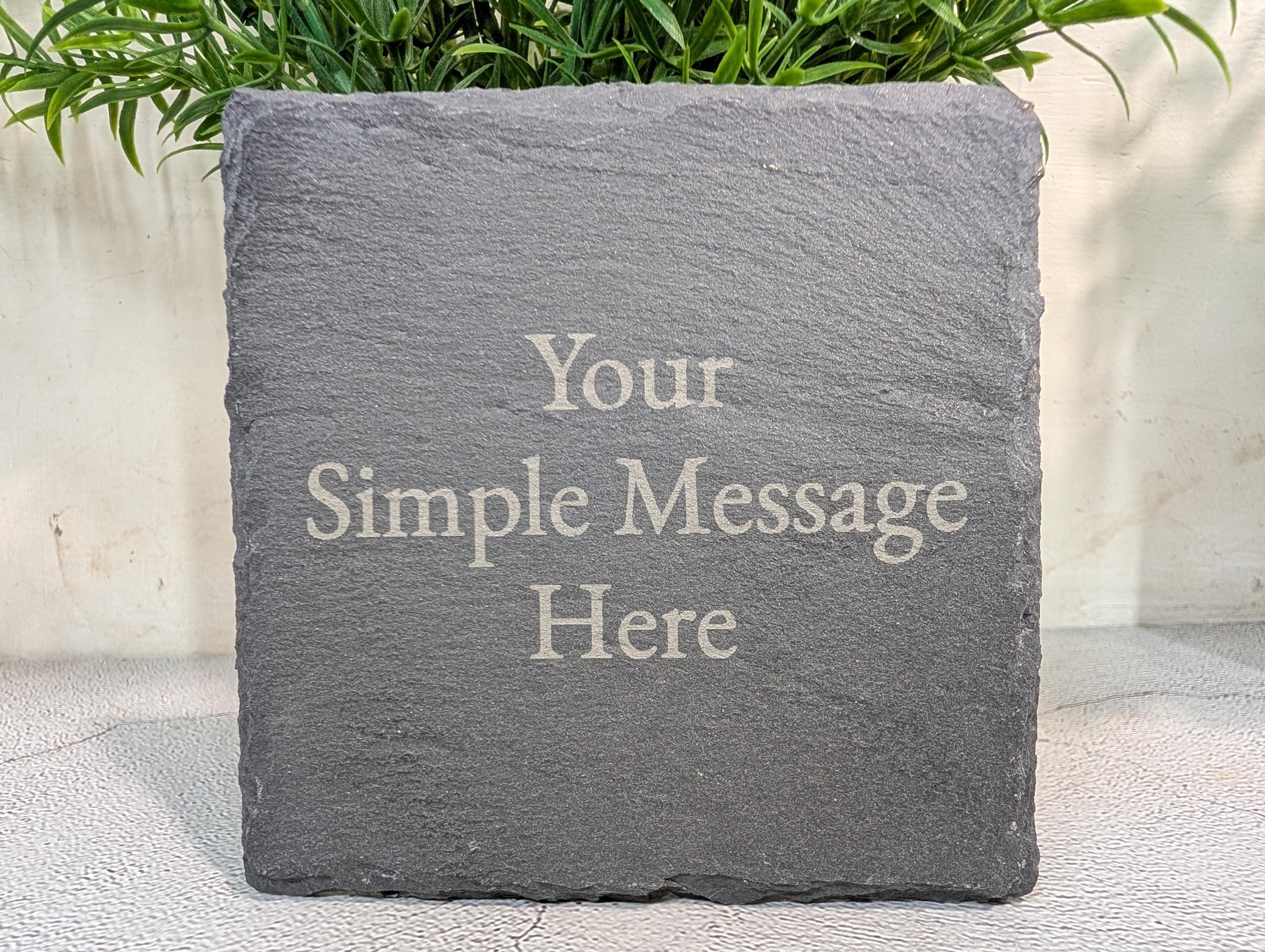 Personalised Slate Coaster – Custom Engraved Slate Drink Coaster, Eco Gift, Plastic-Free Packaging, Handmade in Wales - Image 4