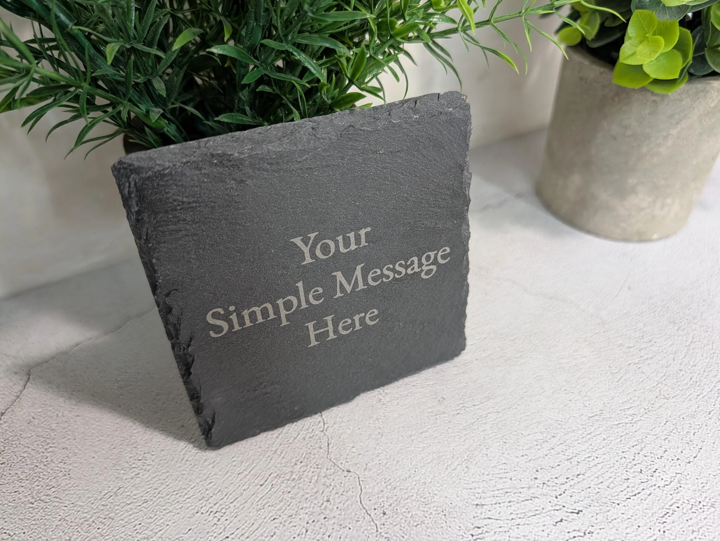 Personalised Slate Coaster – Custom Engraved Slate Drink Coaster, Eco Gift, Plastic-Free Packaging, Handmade in Wales - Image 5