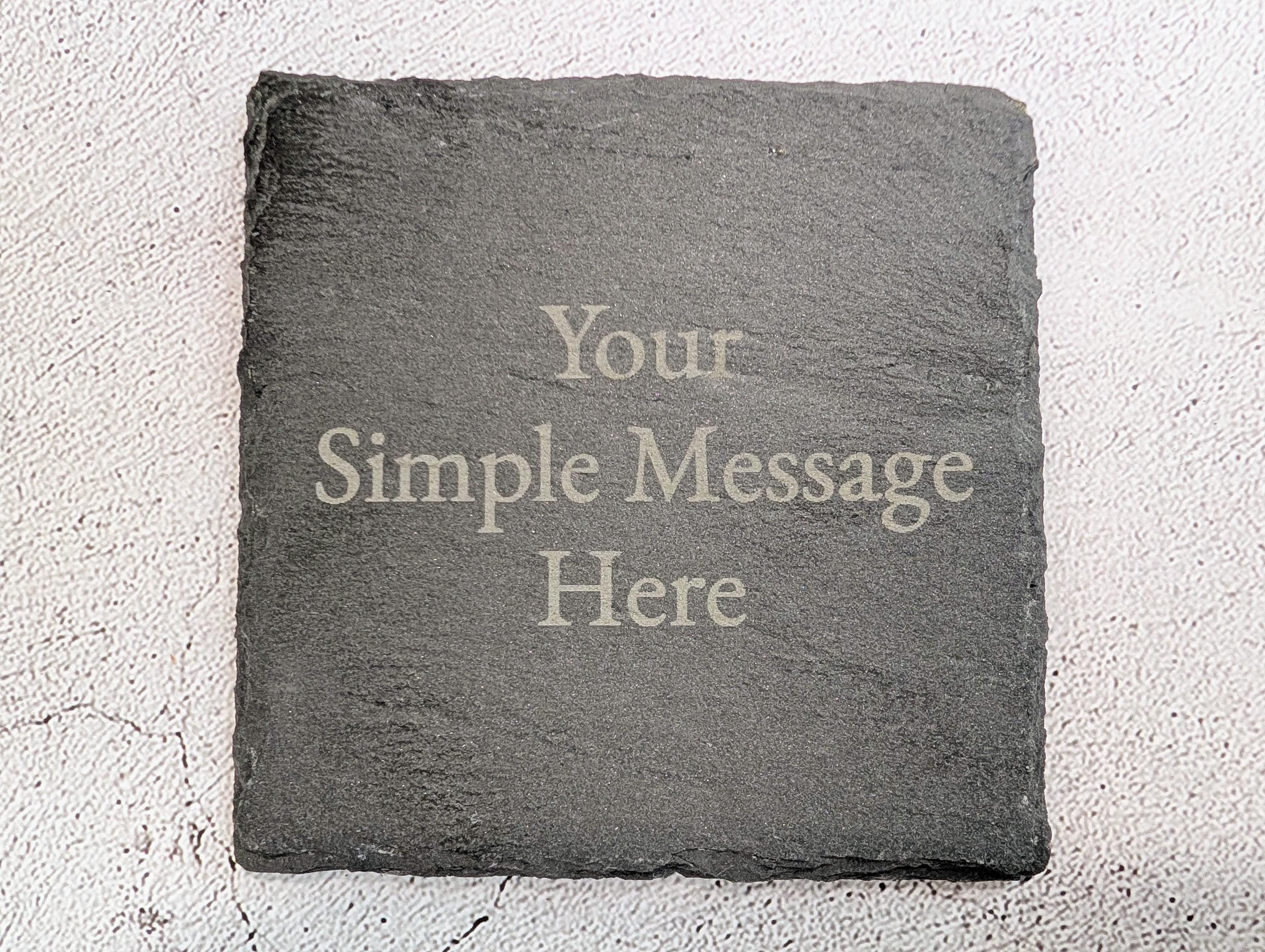 Personalised Slate Coaster – Custom Engraved Slate Drink Coaster, Eco Gift, Plastic-Free Packaging, Handmade in Wales - Image 6