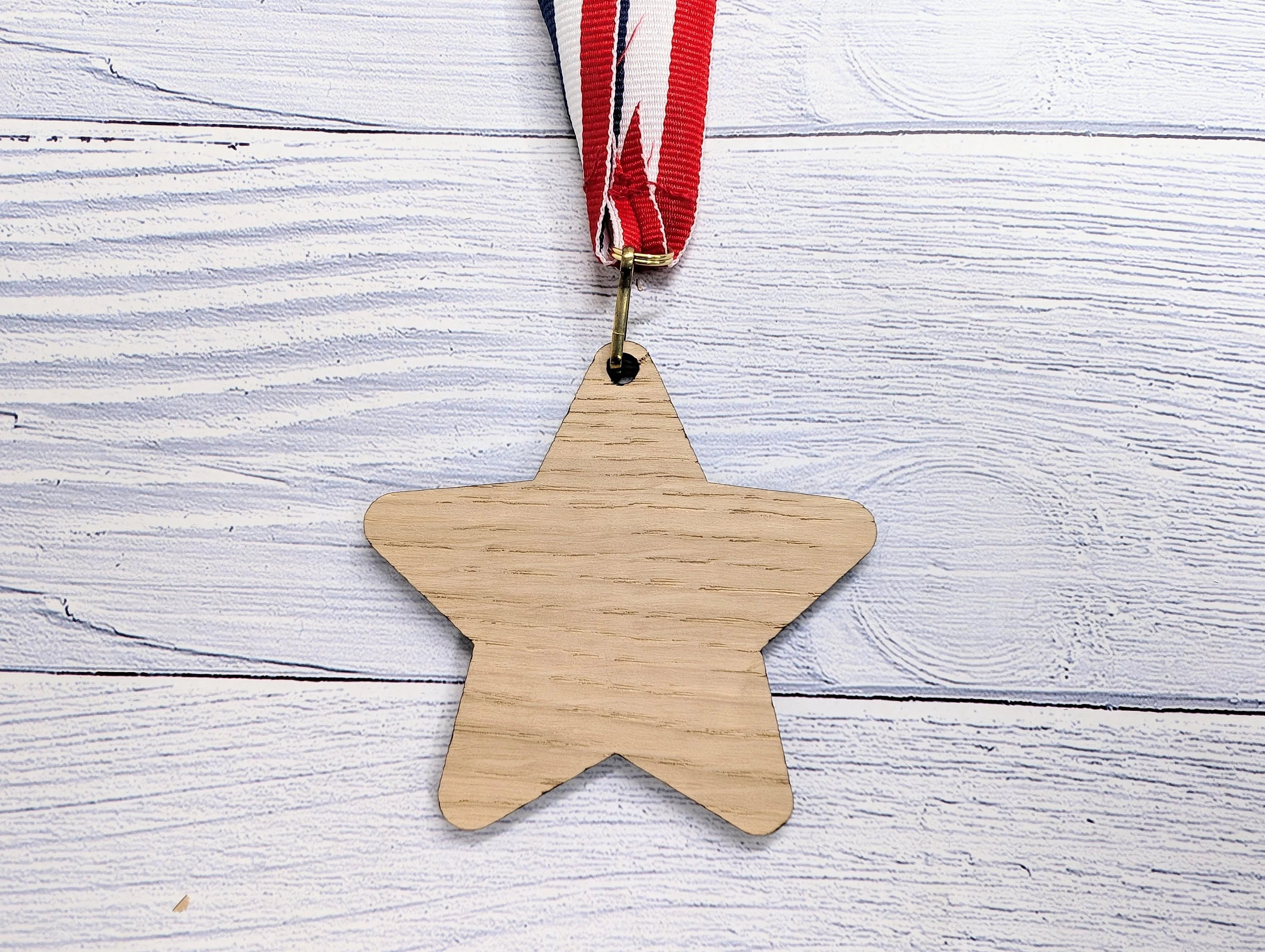 Personalised Star-Shaped Wooden Medals, Single or Bundle Pack - Image 3