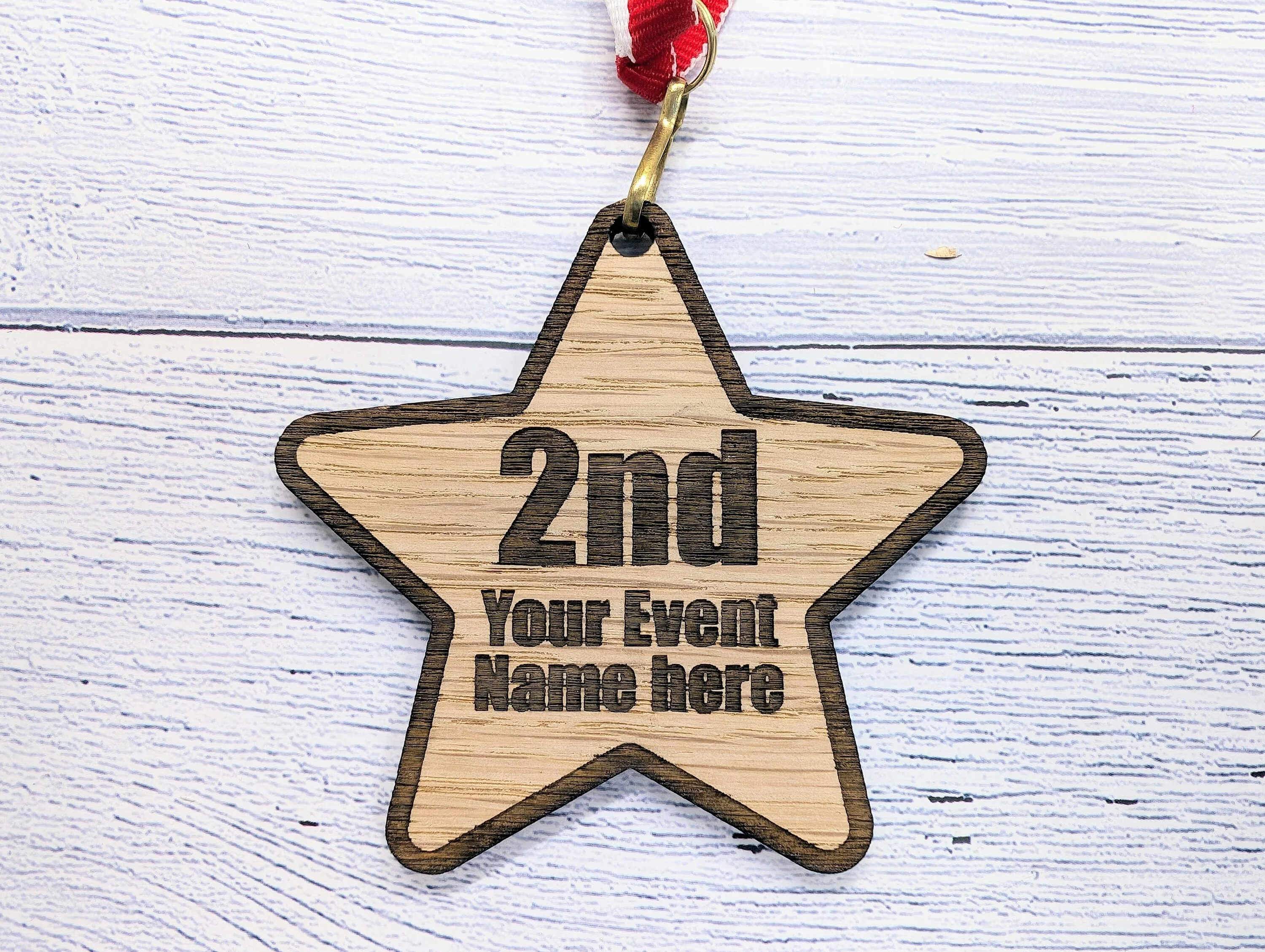 Personalised Star-Shaped Wooden Medals, Single or Bundle Pack - Image 7