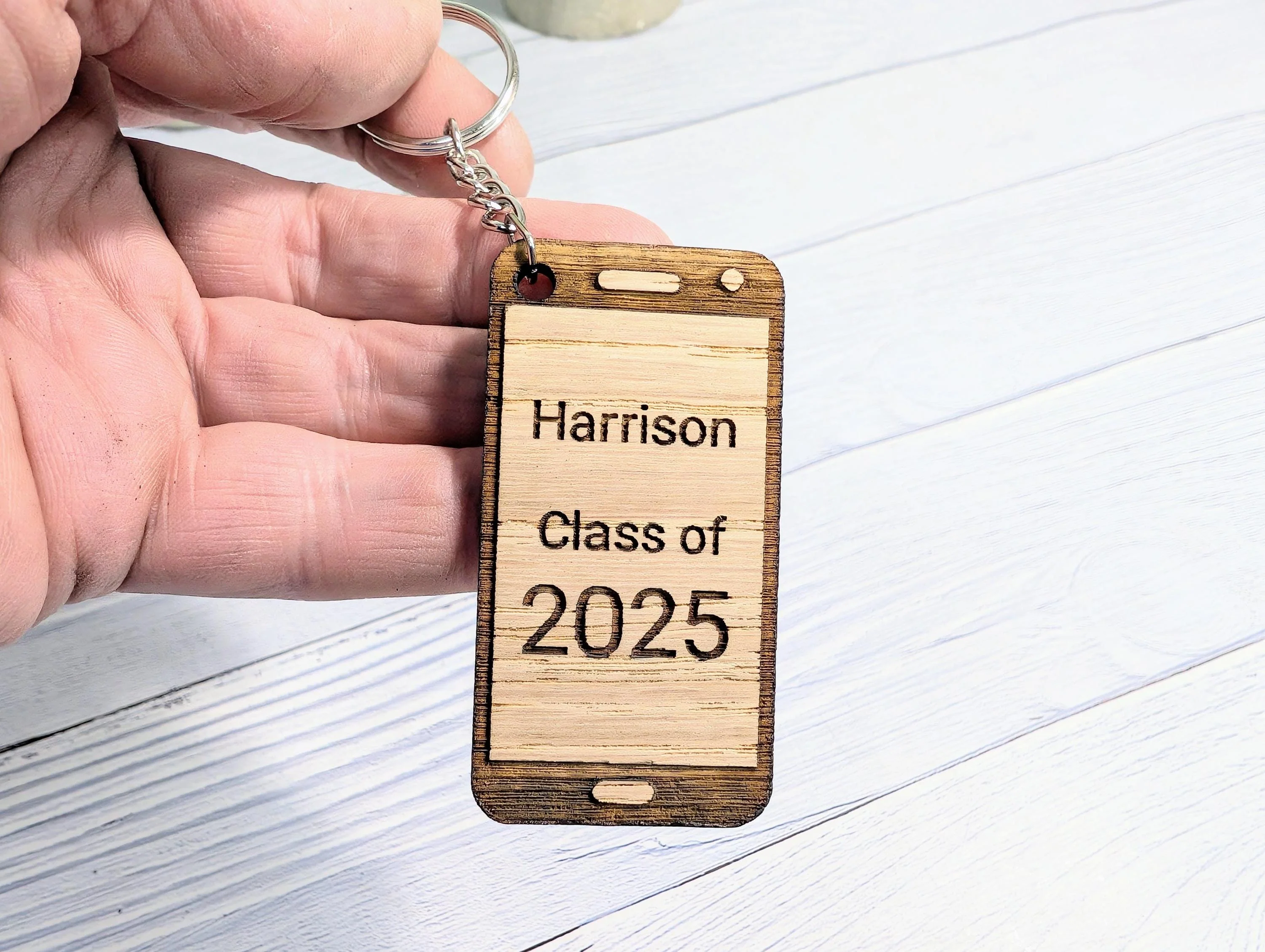 Personalised Student Keyring – "Class of Year" Teacher Gift, Mobile Phone Shape, End of Term Keepsake, Custom Class Gift, School Leavers - Image 2