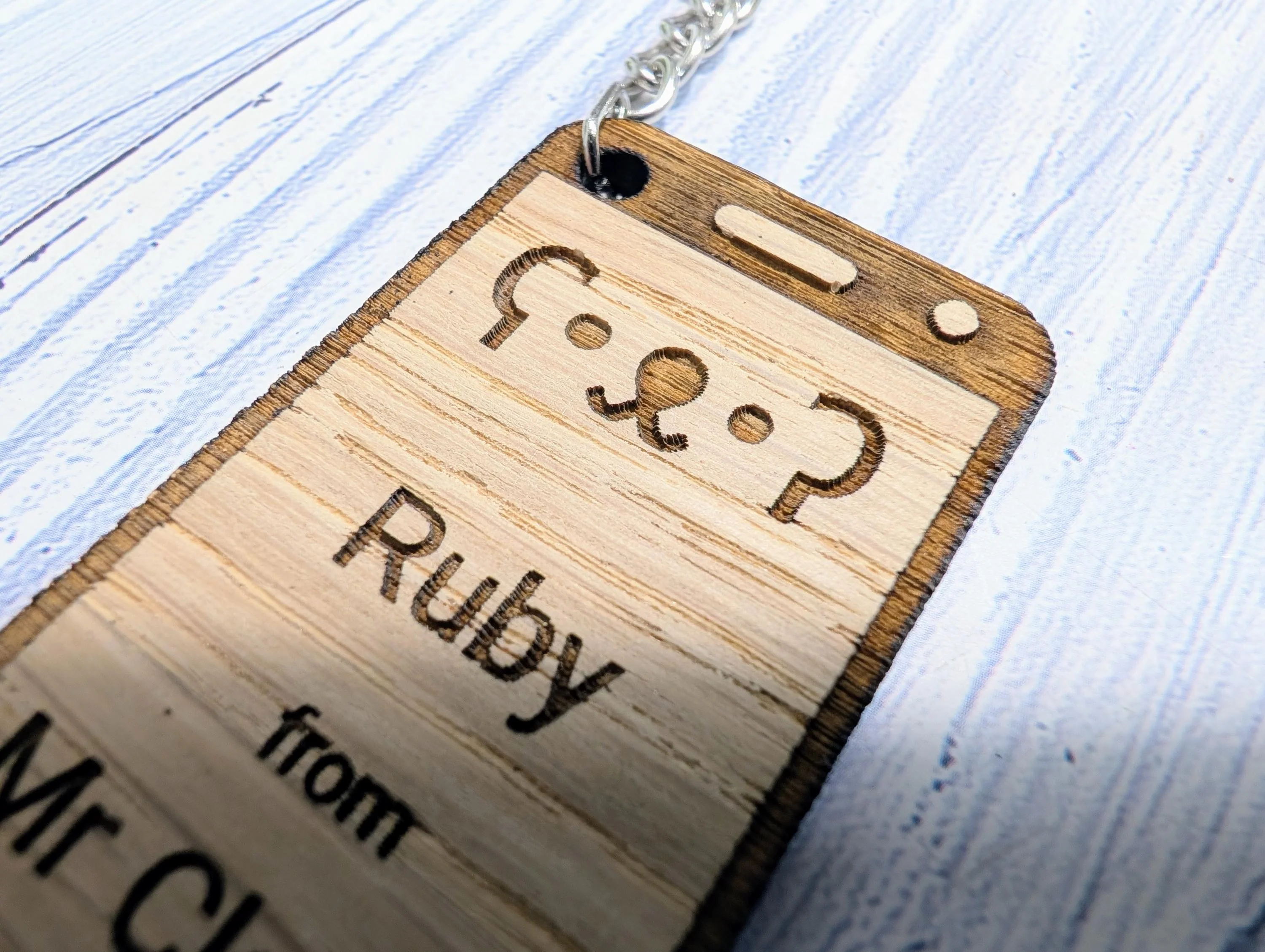 Personalised Student Keyring – Teacher Gift for Class, Cute Teddy Bear Design, Mobile Phone Shape, End of Term Keepsake - Image 6