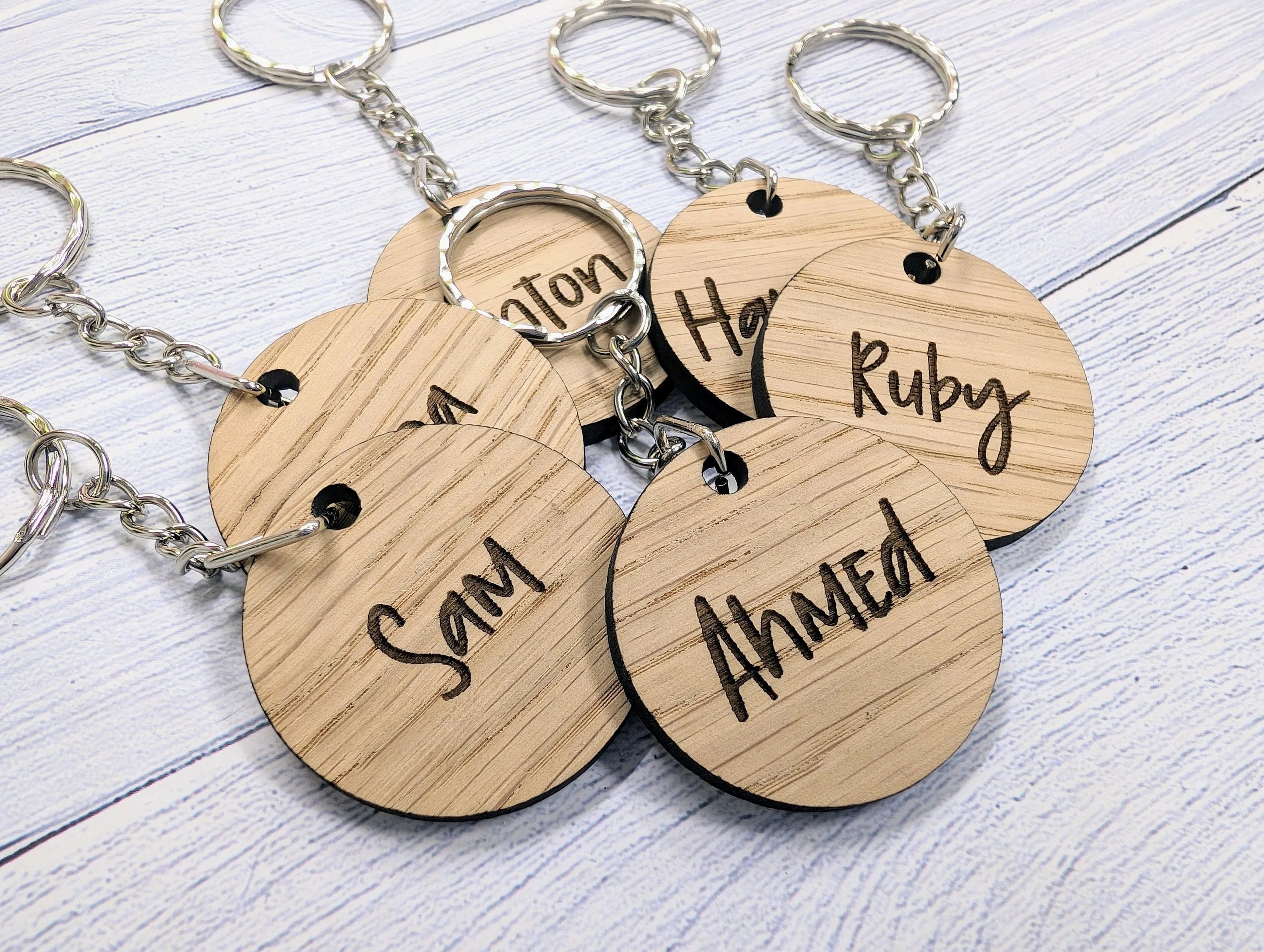 Personalised Student Keyrings, Gifts from Teacher, Custom Names - Image 3