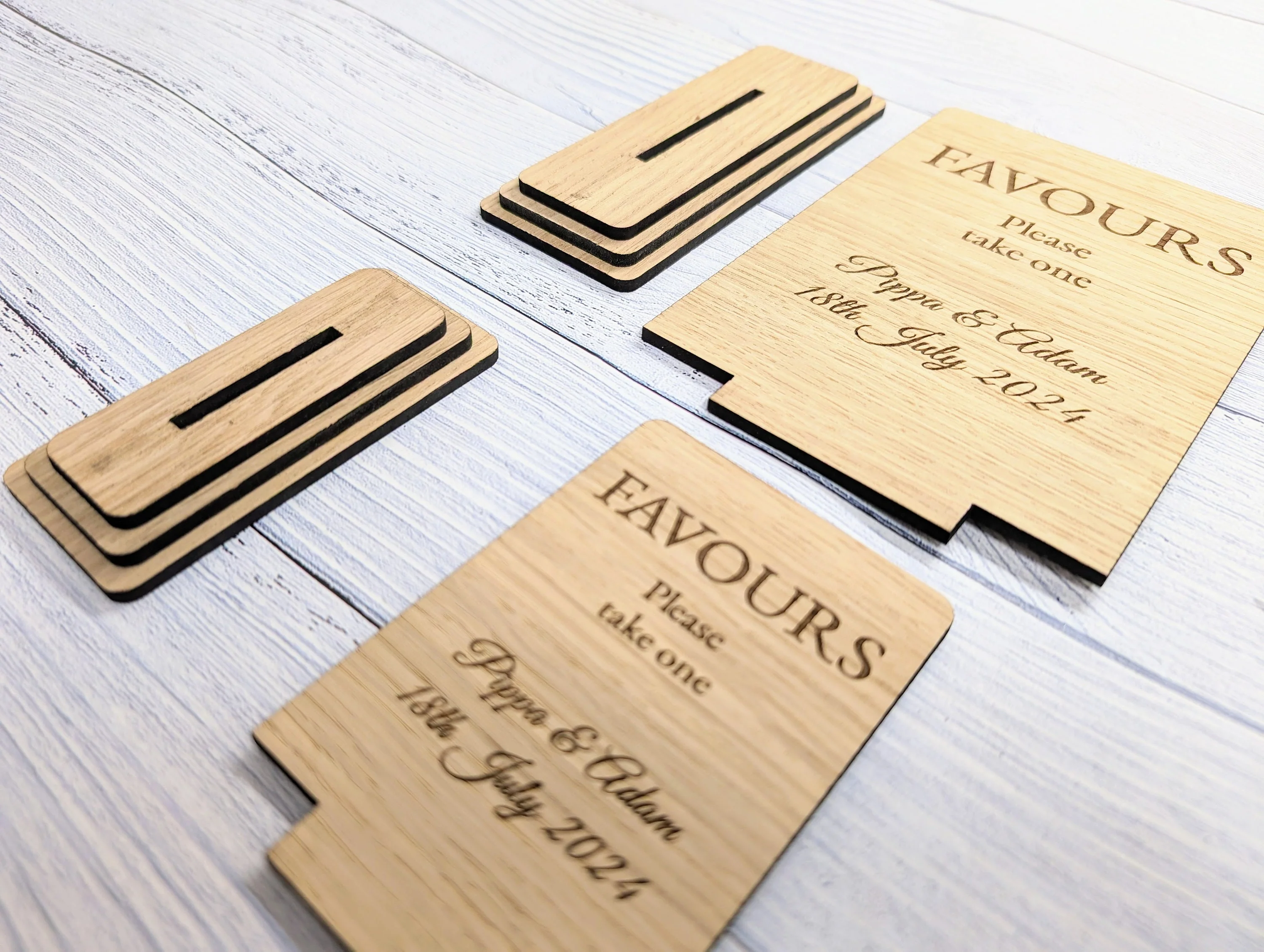 Personalised Wedding Sign 'Favours - Please Take One' - Custom Couples' Name, Date, Eco-Friendly Wooden Sign, Couples, Venues & Planners - Image 7