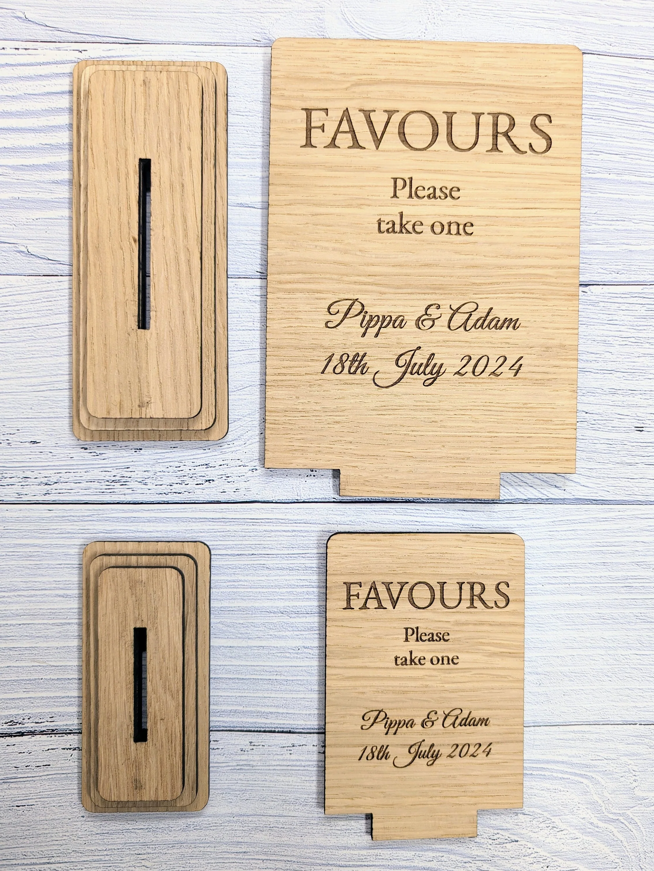 Personalised Wedding Sign 'Favours - Please Take One' - Custom Couples' Name, Date, Eco-Friendly Wooden Sign, Couples, Venues & Planners - Image 9
