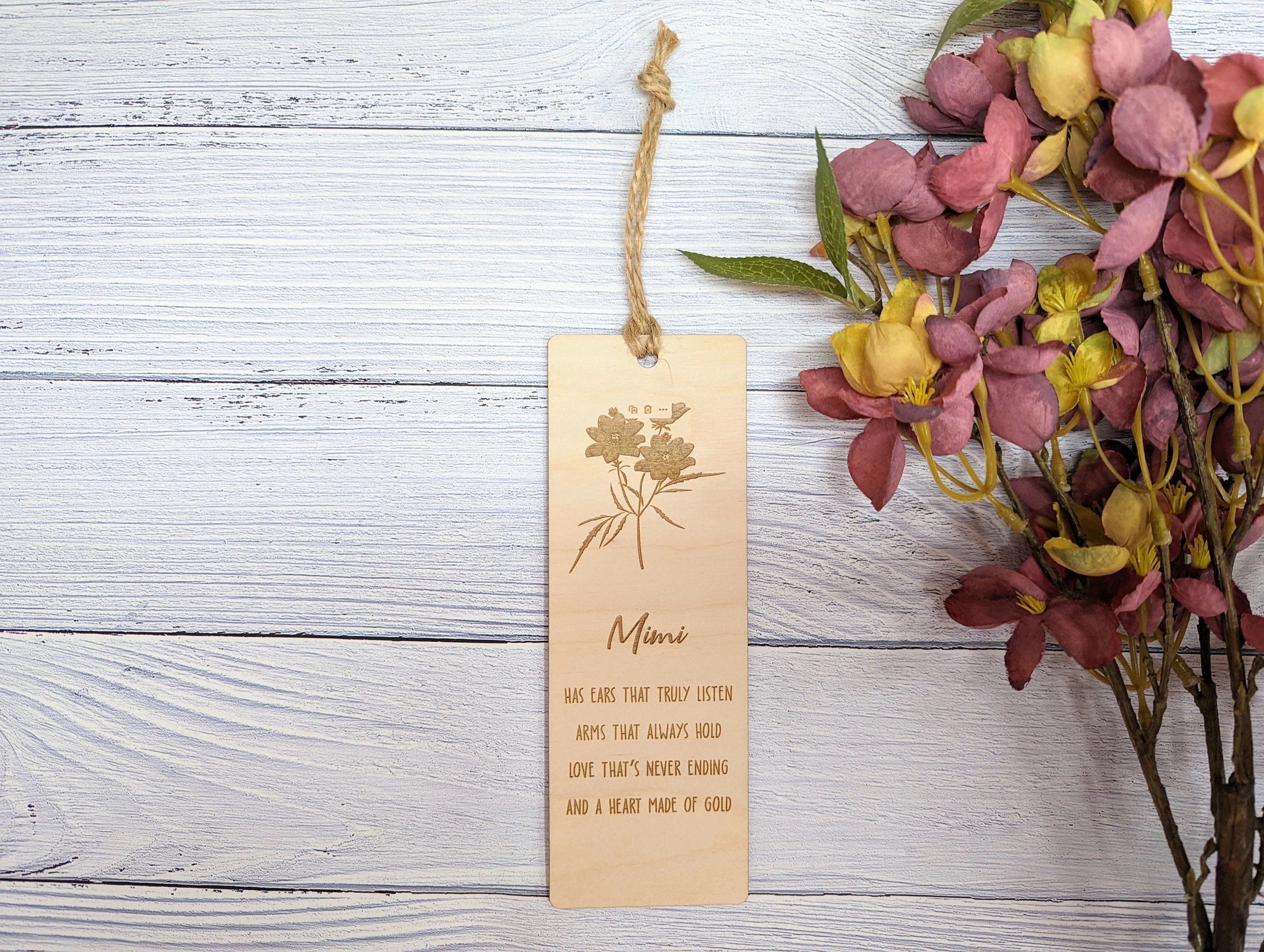 Personalised Wooden Bookmark for Grandparents with Poem - Unique Gift for Gran, Grandad, Nana, Mimi and More - Image 3