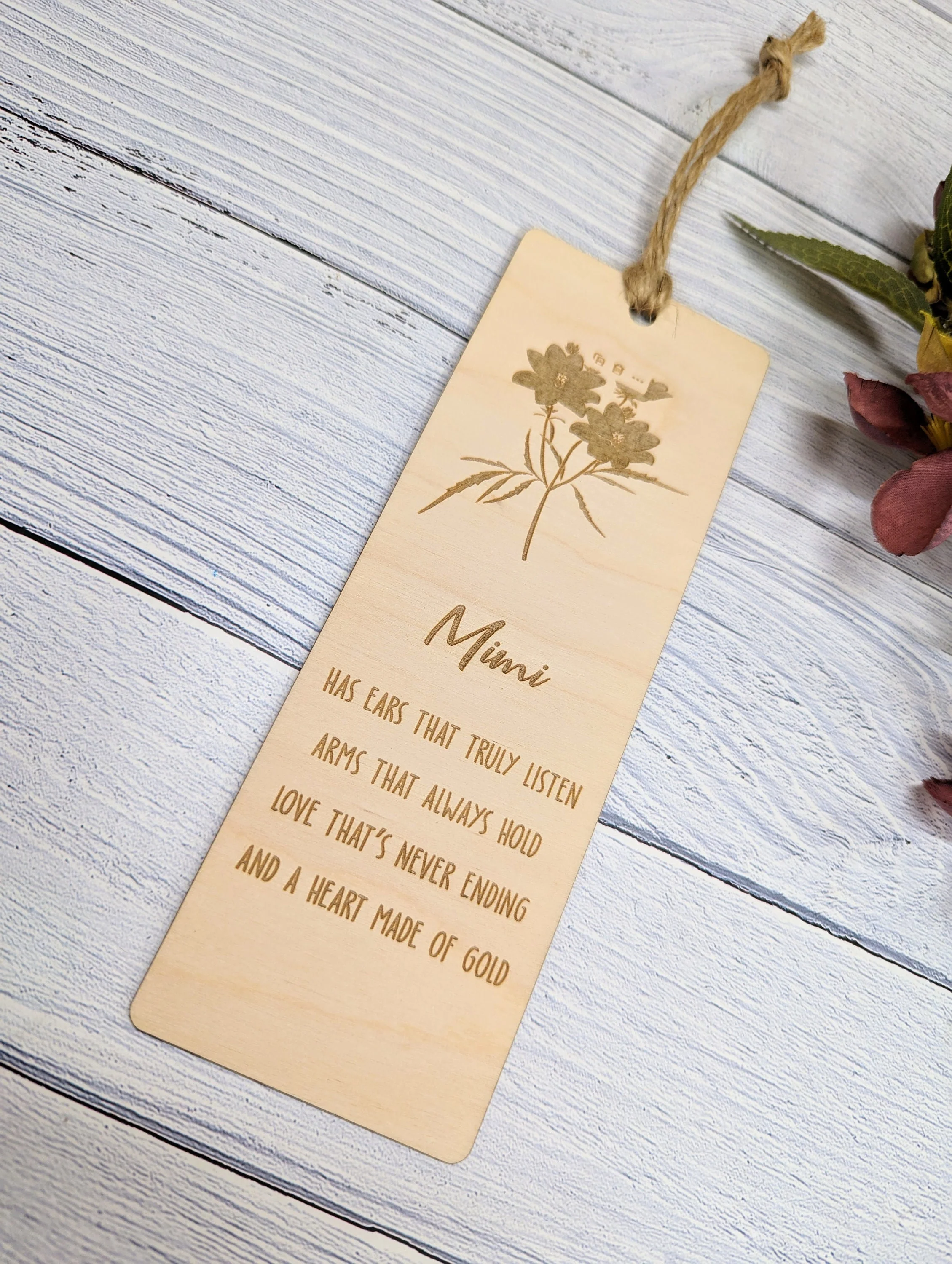 Personalised Wooden Bookmark for Grandparents with Poem - Unique Gift for Gran, Grandad, Nana, Mimi and More - Image 6