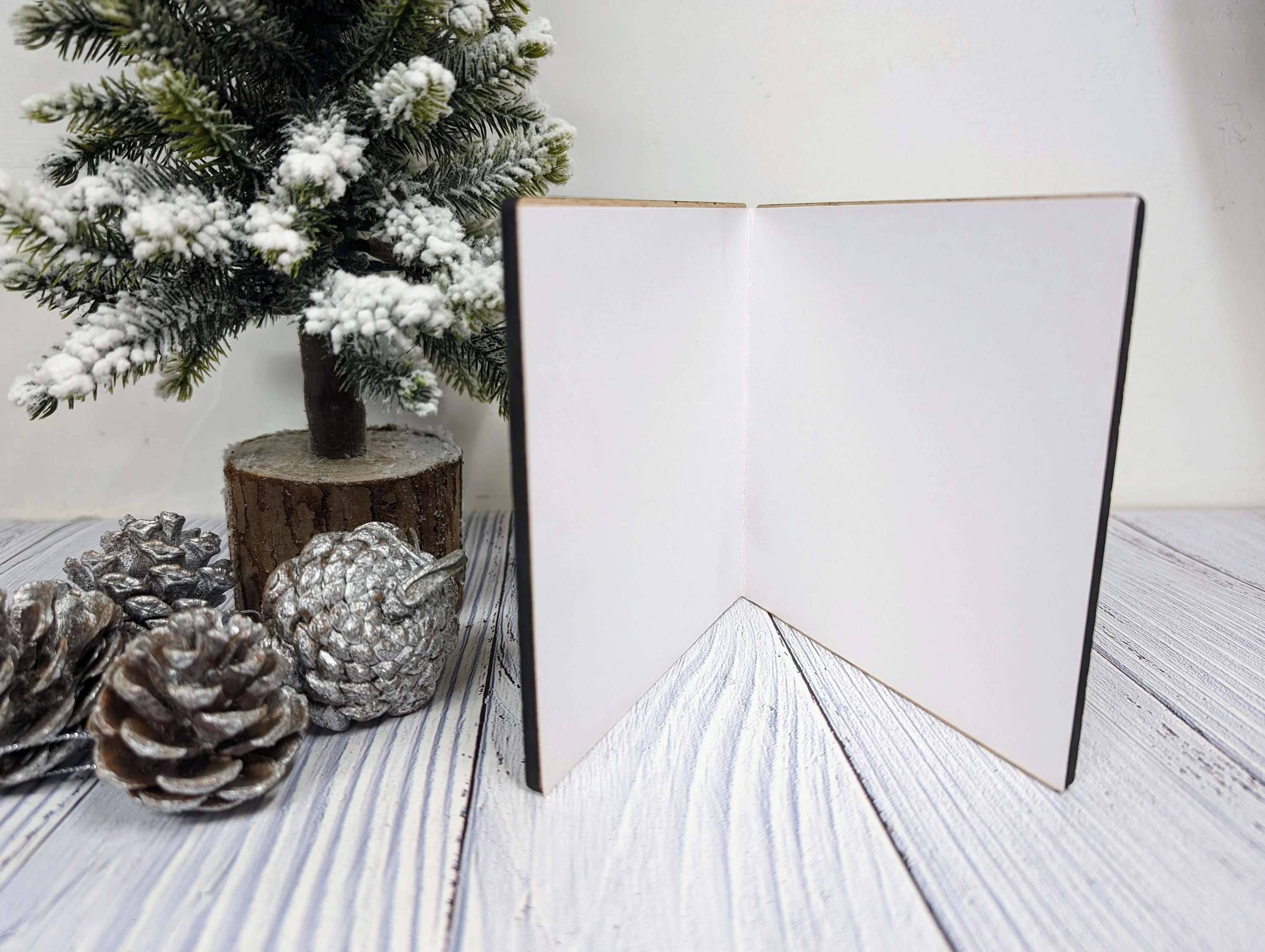 Personalised Wooden Christmas Card with Romantic Poem - Custom Name Engraved - Image 5