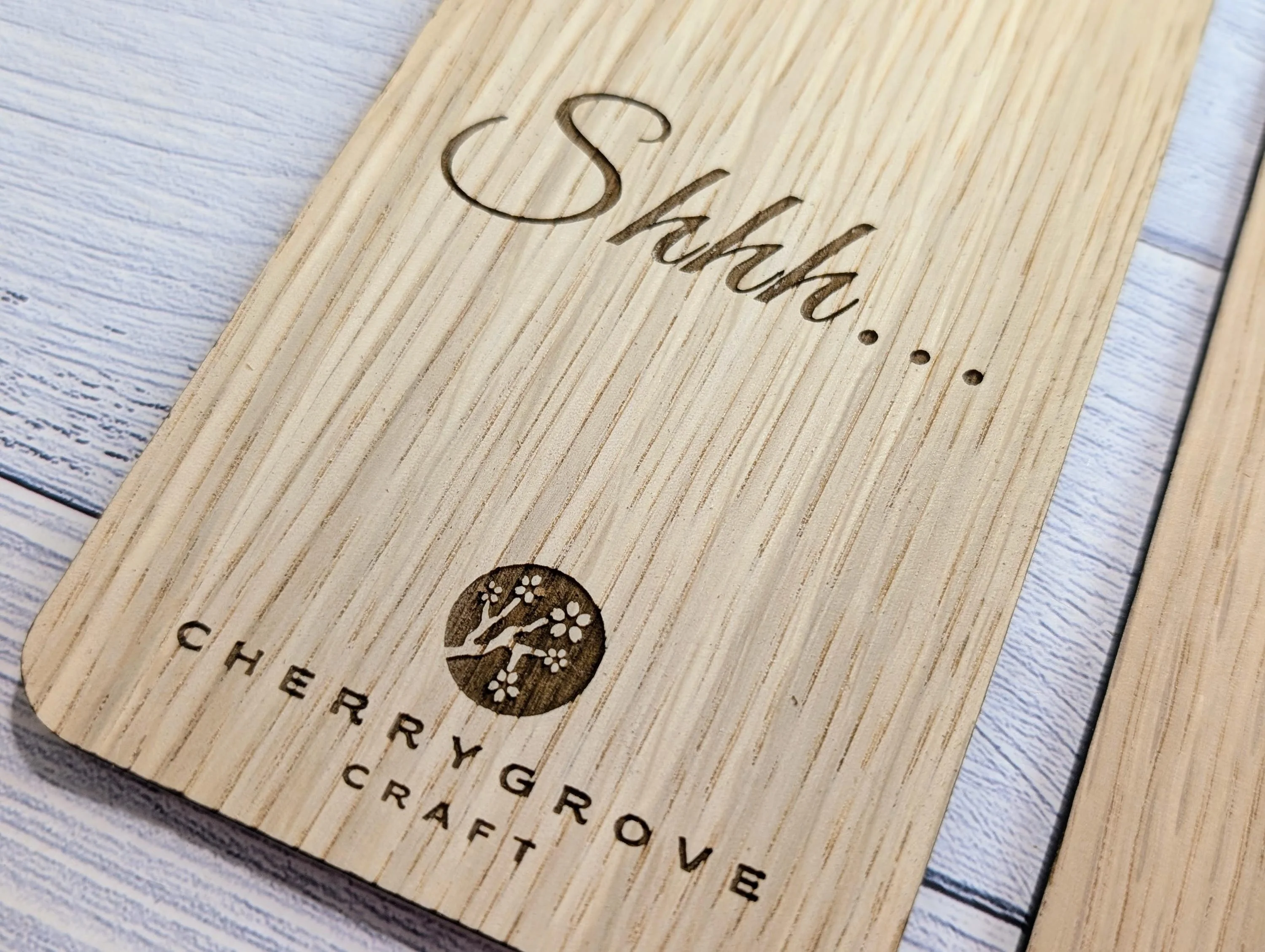 Personalised Wooden Door Hanger – "Shhh..." and "Please Make Up My Room", Custom Logo Option, Eco-Friendly Hotel & BnB Bedroom Sign - Image 3