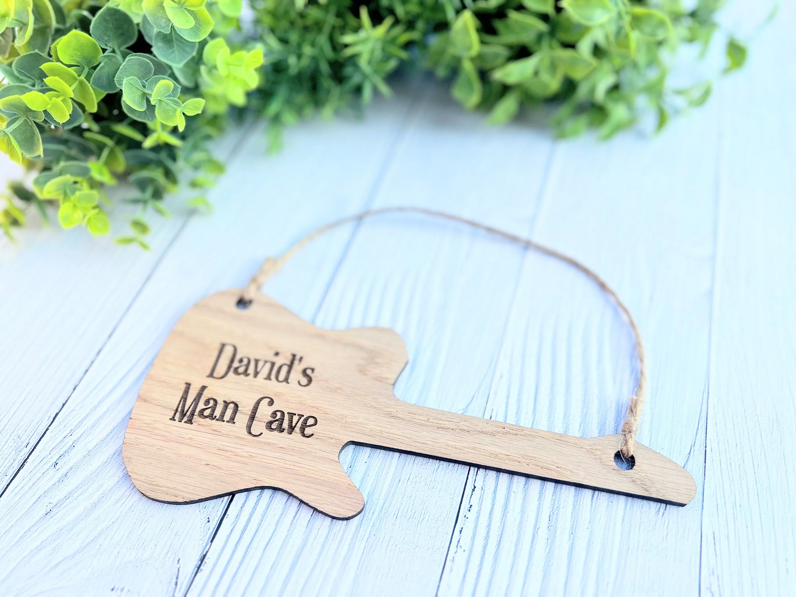 Personalised Wooden Guitar Sign - Electric guitar - Custom Music Gift - Engraved Guitar Sign - Image 6