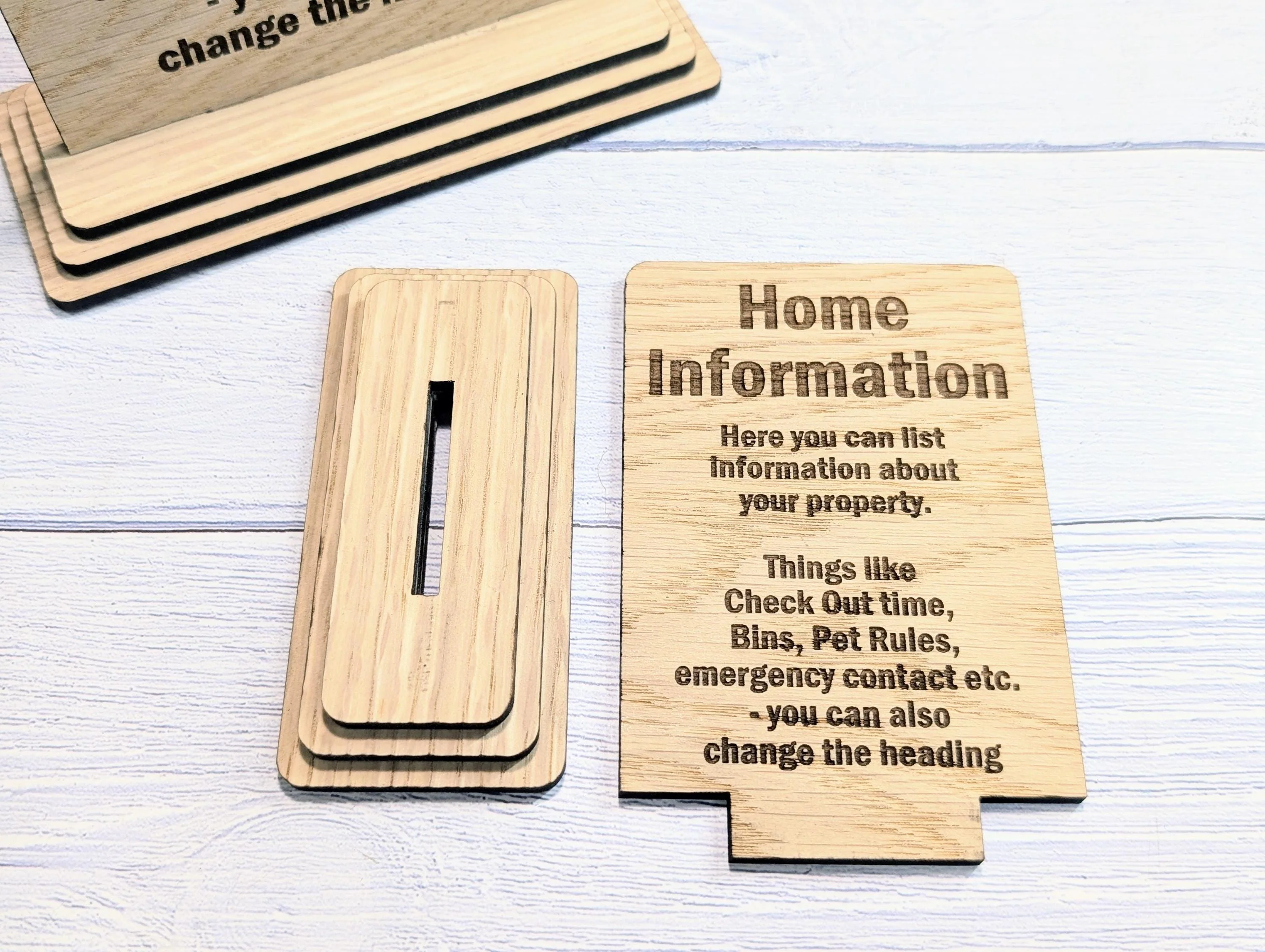 Personalised Wooden Home Information Sign – Perfect for Rental Properties, Holiday Homes, B&Bs | Wood Table Signage | Custom, Two Sizes - Image 5