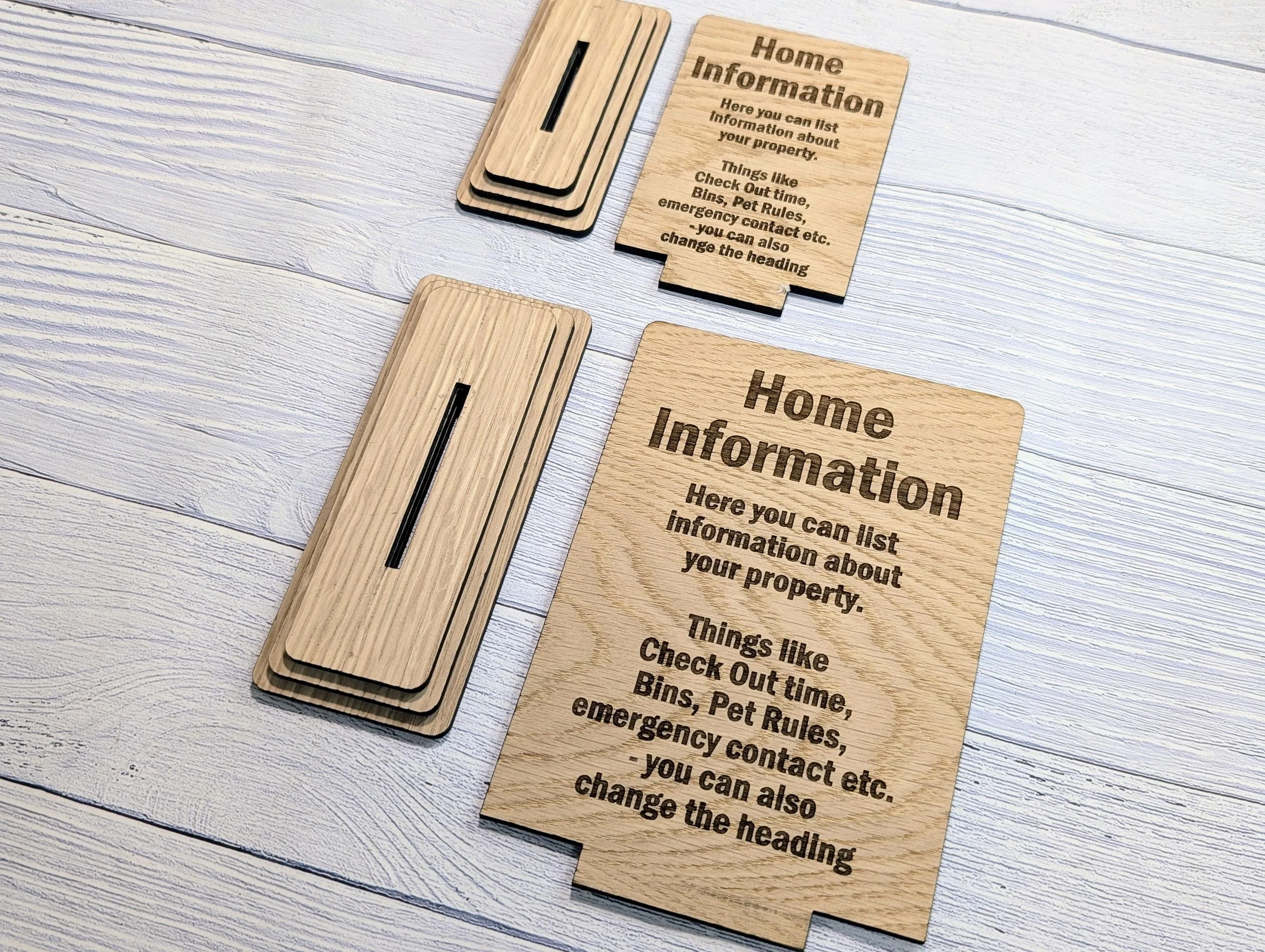 Personalised Wooden Home Information Sign – Perfect for Rental Properties, Holiday Homes, B&Bs | Wood Table Signage | Custom, Two Sizes - Image 6