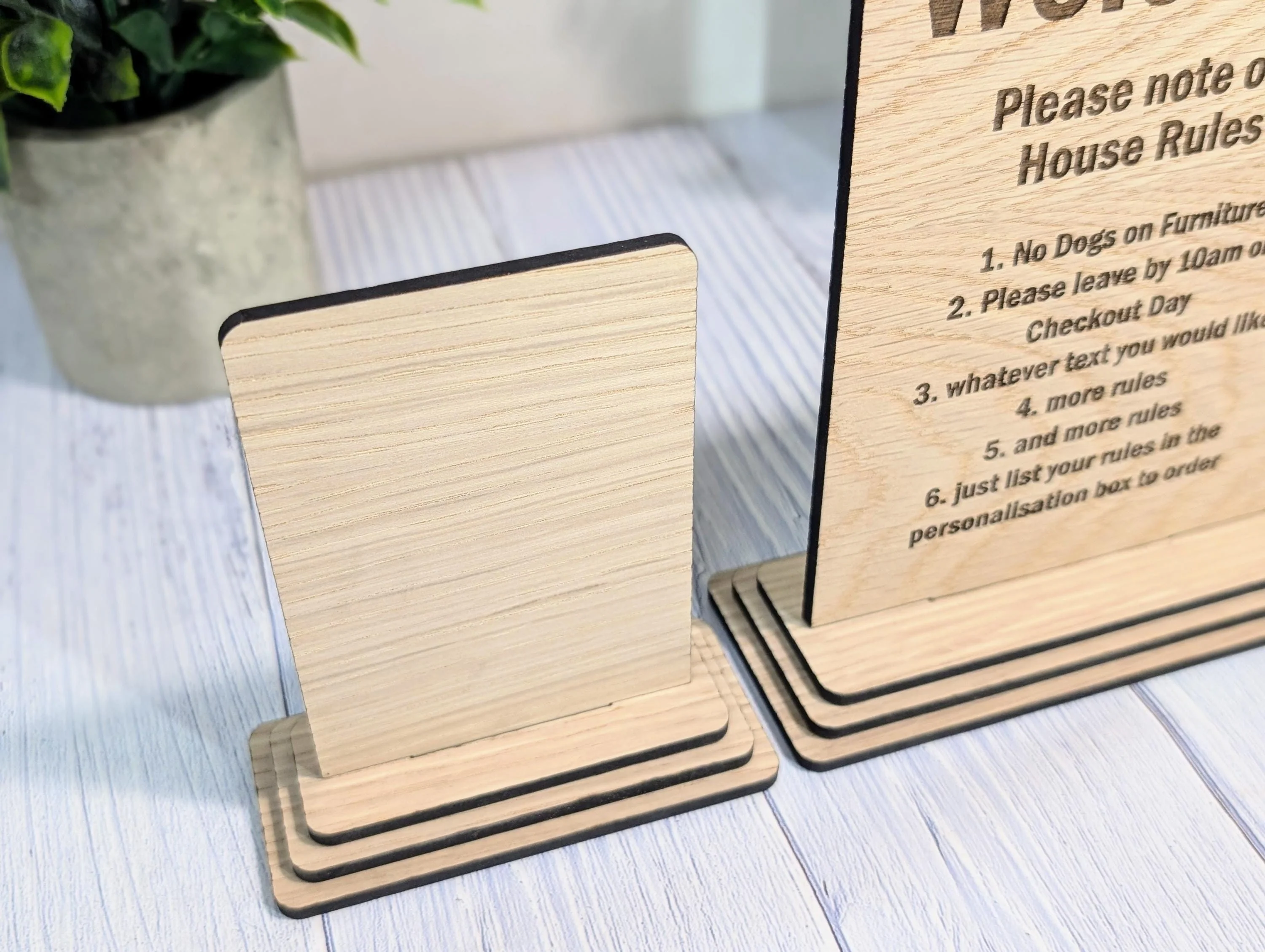 Personalised Wooden House Rules Sign – Perfect for Your Home, Rental Properties, Holiday Homes, B&Bs | Wood Table Signage | Two Sizes - Image 5