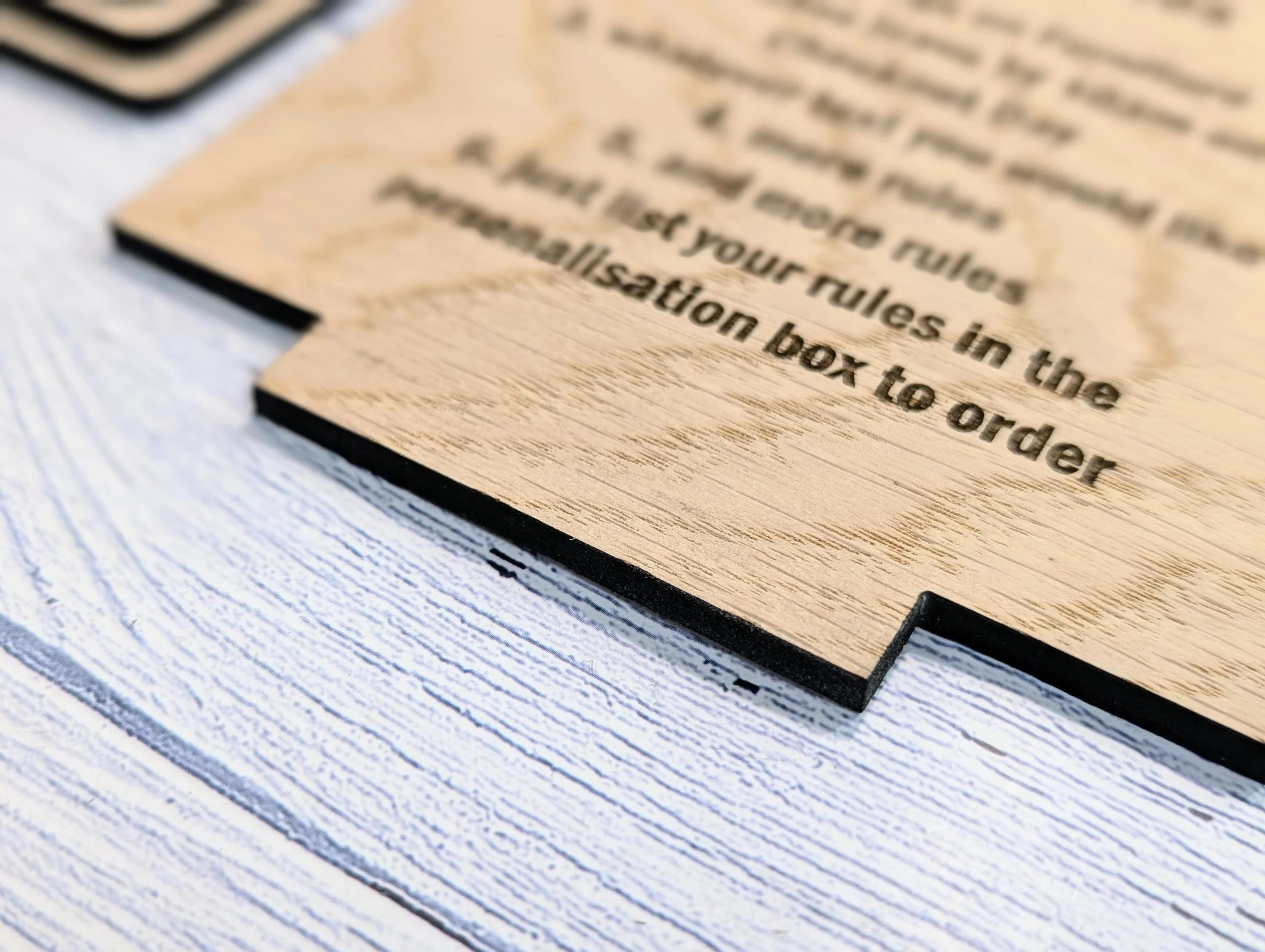 Personalised Wooden House Rules Sign – Perfect for Your Home, Rental Properties, Holiday Homes, B&Bs | Wood Table Signage | Two Sizes - Image 9