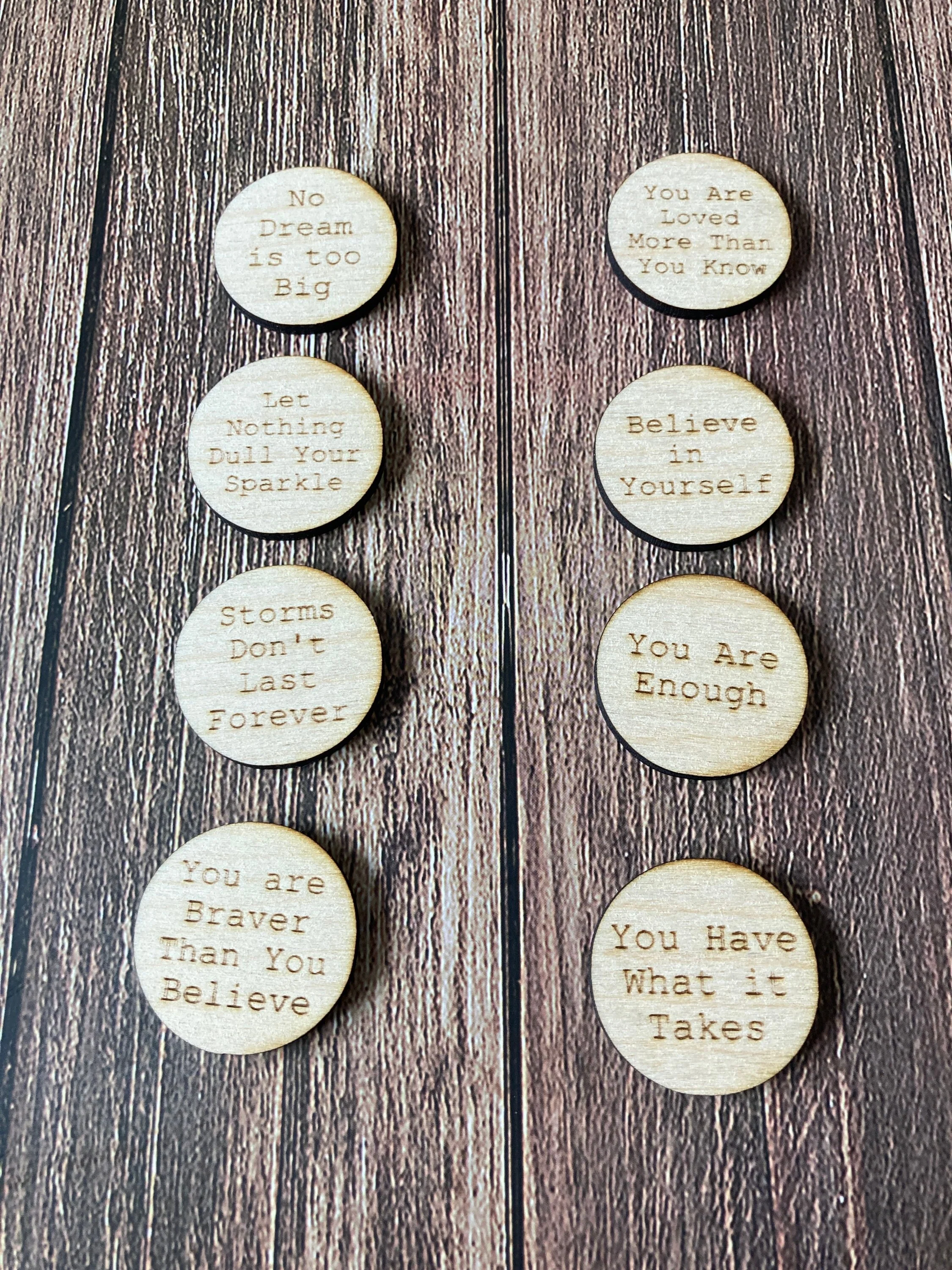 Personalised Wooden Hug Tokens | Kindness Tokens | Confidence Coins for Uplifting and Comforting Gifts - Image 3