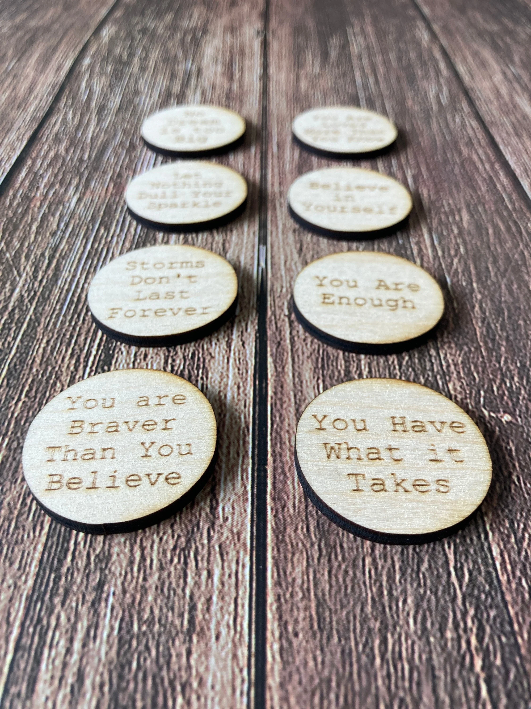 Personalised Wooden Hug Tokens | Kindness Tokens | Confidence Coins for Uplifting and Comforting Gifts - Image 5