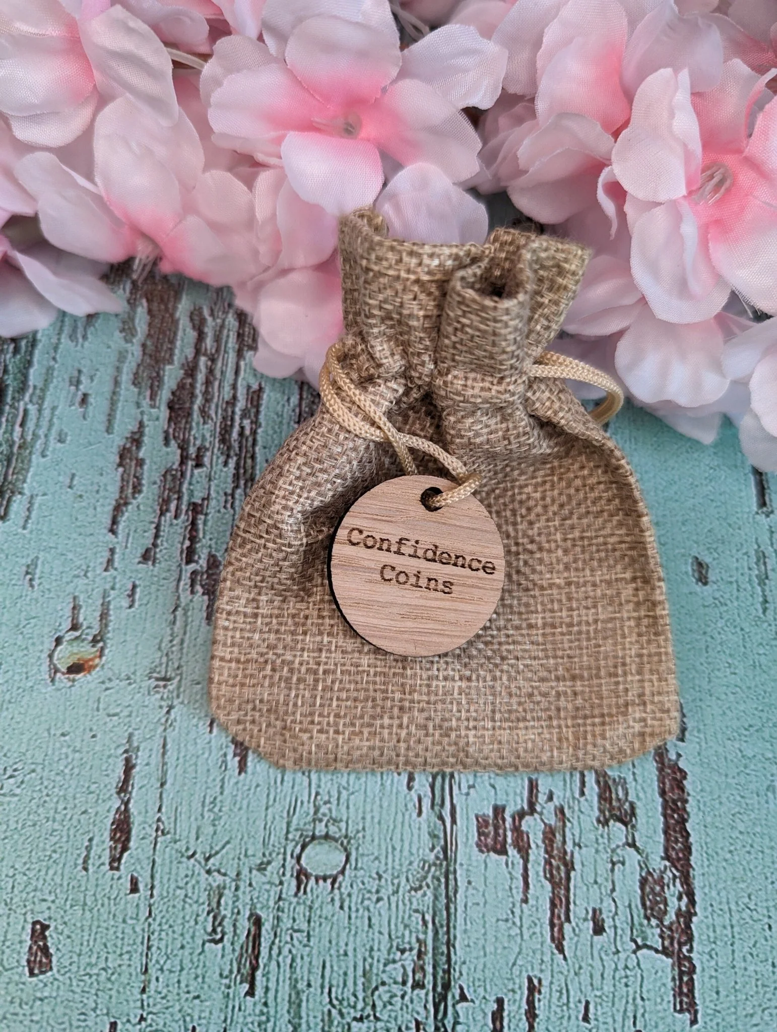 Personalised Wooden Hug Tokens - Oak Kindness Gifts - Gift for Friends - Wooden Tokens - Custom Engraved - Confidence Coins - Image 3