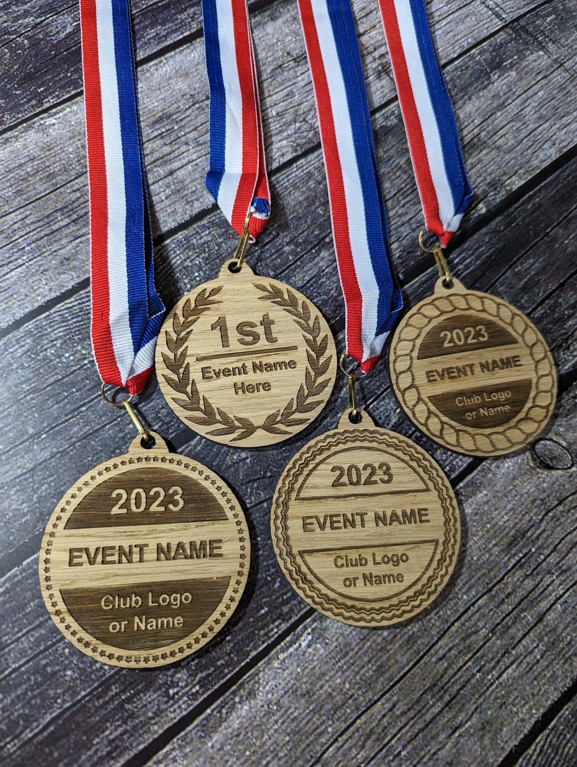 Personalised Wooden Medals, 4 Designs, Sports, Marathon, 5K, Fun Run, Archery, 10k, Bike, Race, Swim, Football, Dance, School, Sailing - Image 10