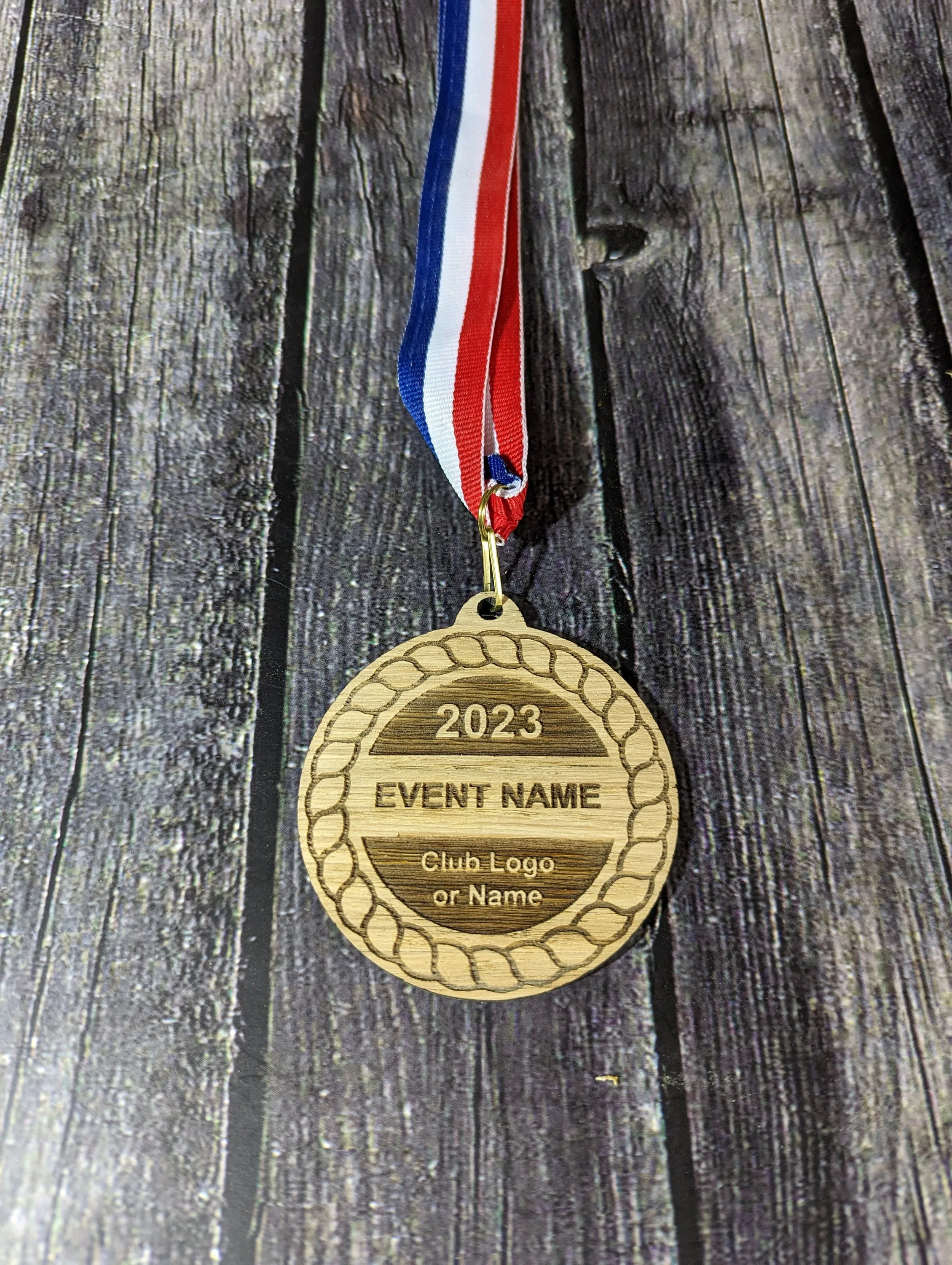Personalised Wooden Medals, 4 Designs, Sports, Marathon, 5K, Fun Run, Archery, 10k, Bike, Race, Swim, Football, Dance, School, Sailing - Image 6