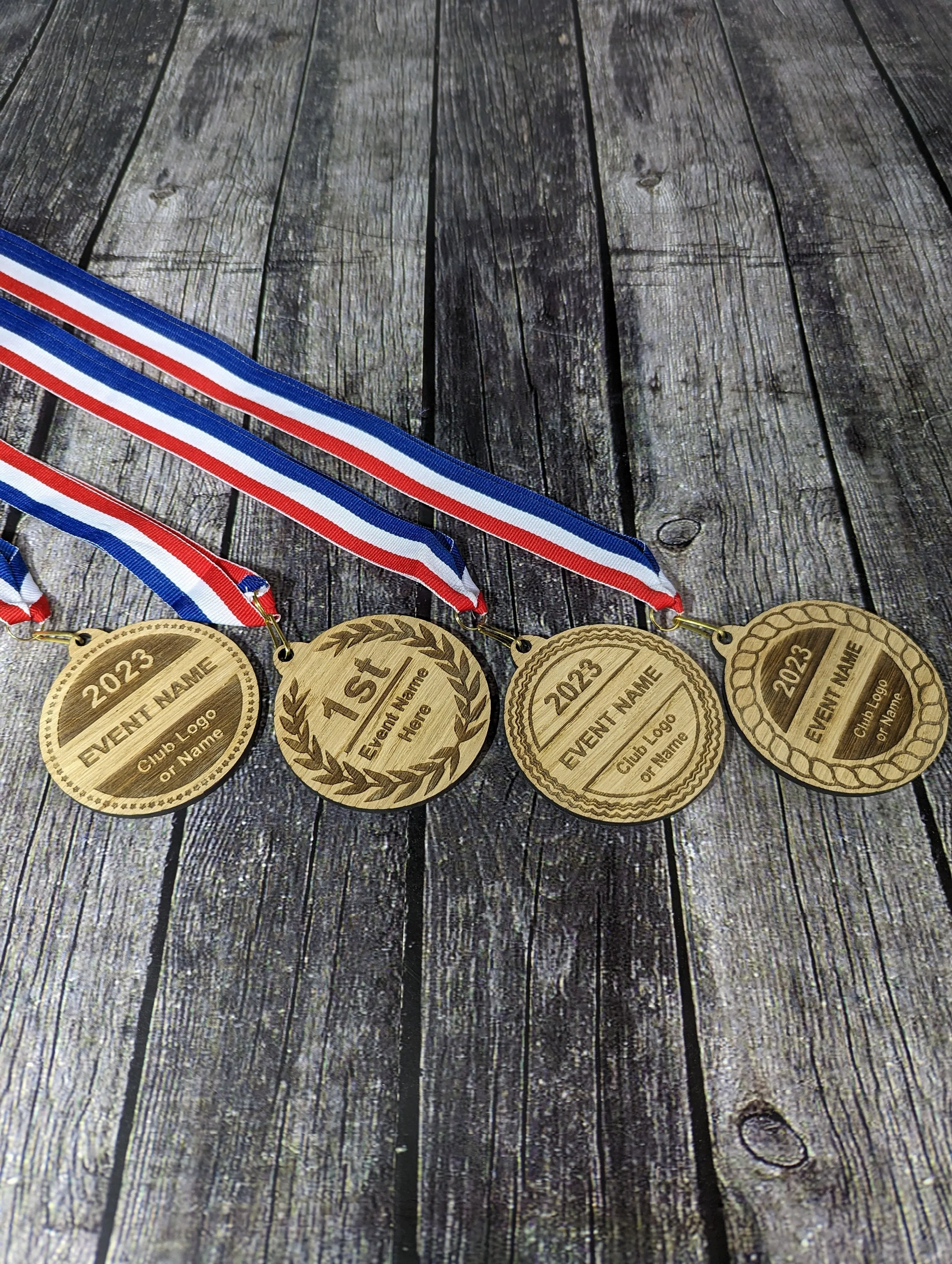 Personalised Wooden Medals, 4 Designs, Sports, Marathon, 5K, Fun Run, Archery, 10k, Bike, Race, Swim, Football, Dance, School, Sailing - Image 8