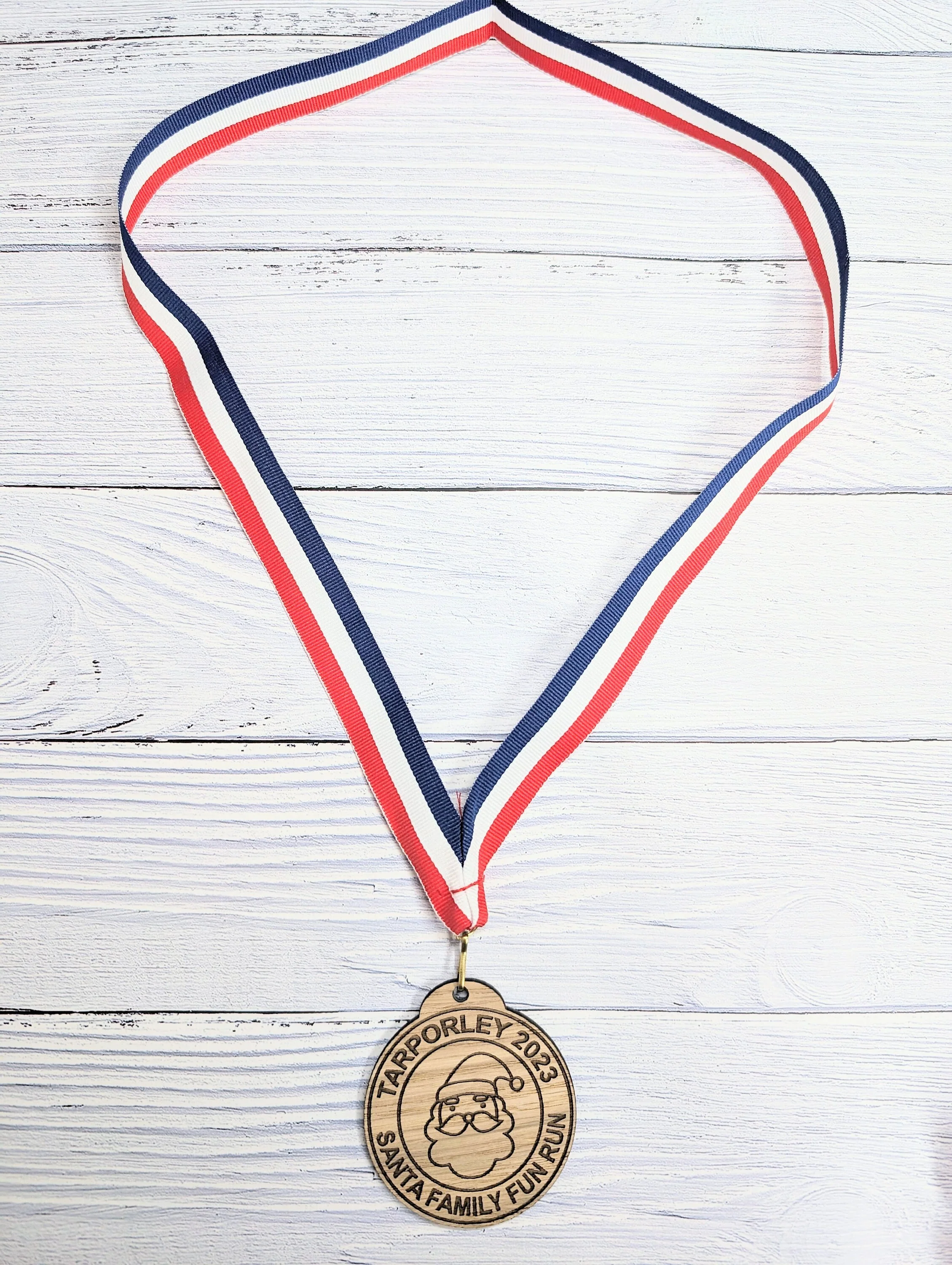 Personalised Wooden Medals for Village Fun Runs & Santa Dashes – Custom Event Awards - Image 3