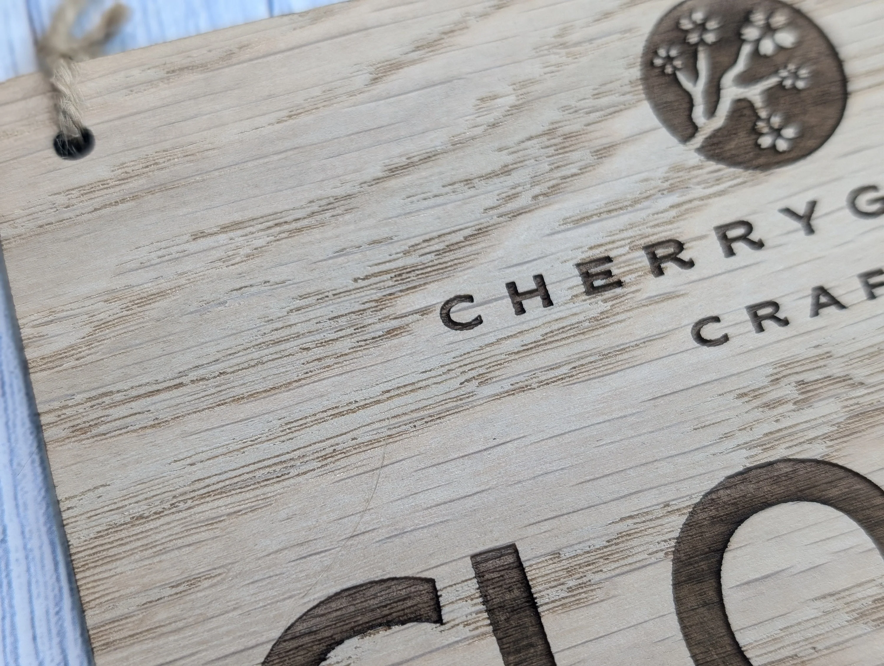 Personalised Wooden Open and Closed Dog Friendly Sign for Business - Eco-friendly 2 Sided Oak Veneered, Wood Signage, Shop Door Plaque - Image 8