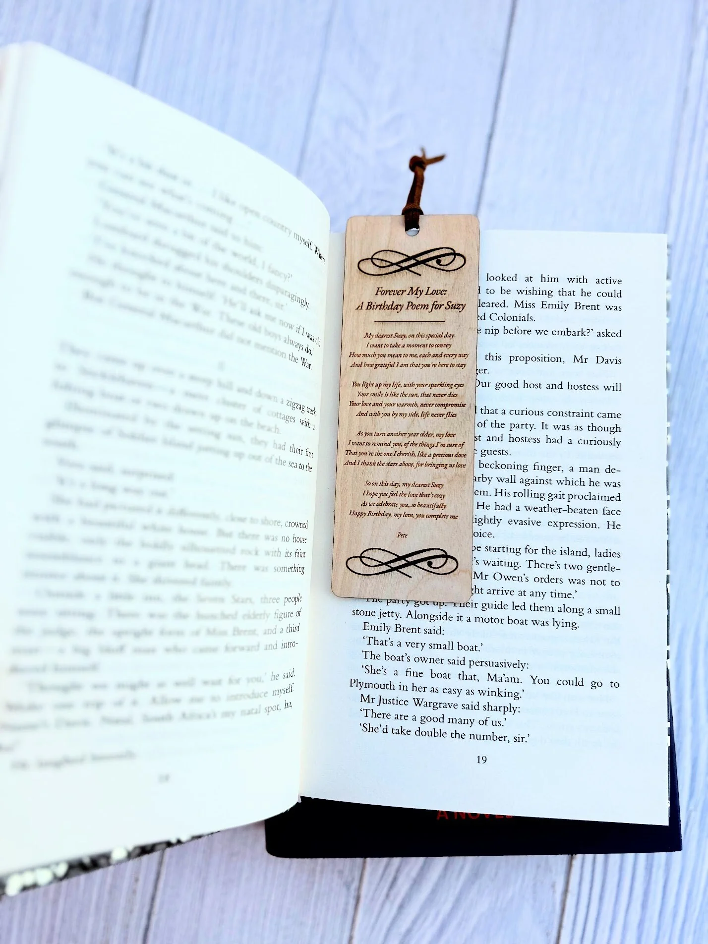 Personalised Wooden Poem Book Mark - Professional Poem Writing, Custom Poem Gift, Anniversary, Birthday, Wedding, Proposal, Fathers Day - Image 2