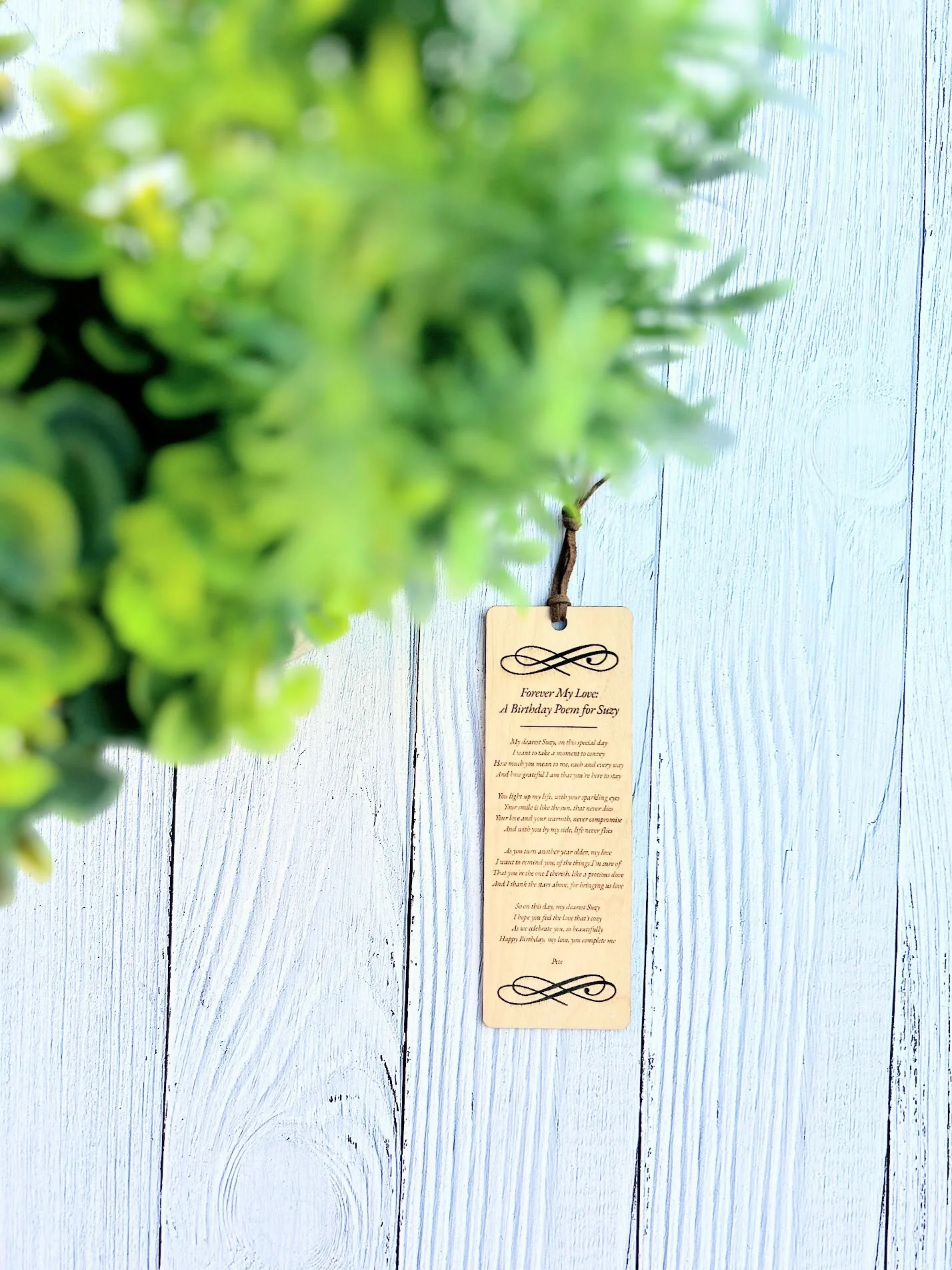 Personalised Wooden Poem Book Mark - Professional Poem Writing, Custom Poem Gift, Anniversary, Birthday, Wedding, Proposal, Fathers Day - Image 3