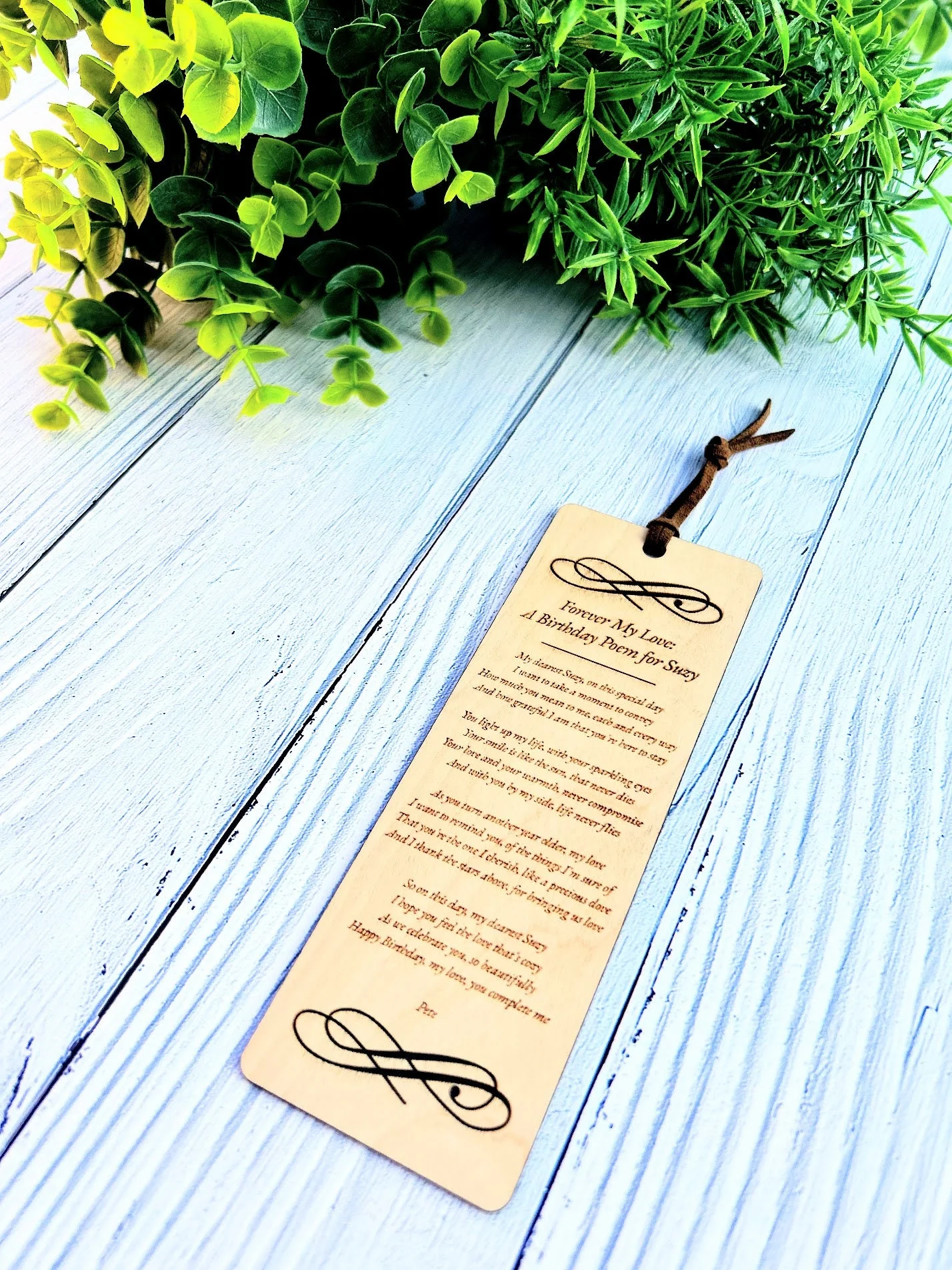 Personalised Wooden Poem Book Mark - Professional Poem Writing, Custom Poem Gift, Anniversary, Birthday, Wedding, Proposal, Fathers Day - Image 4
