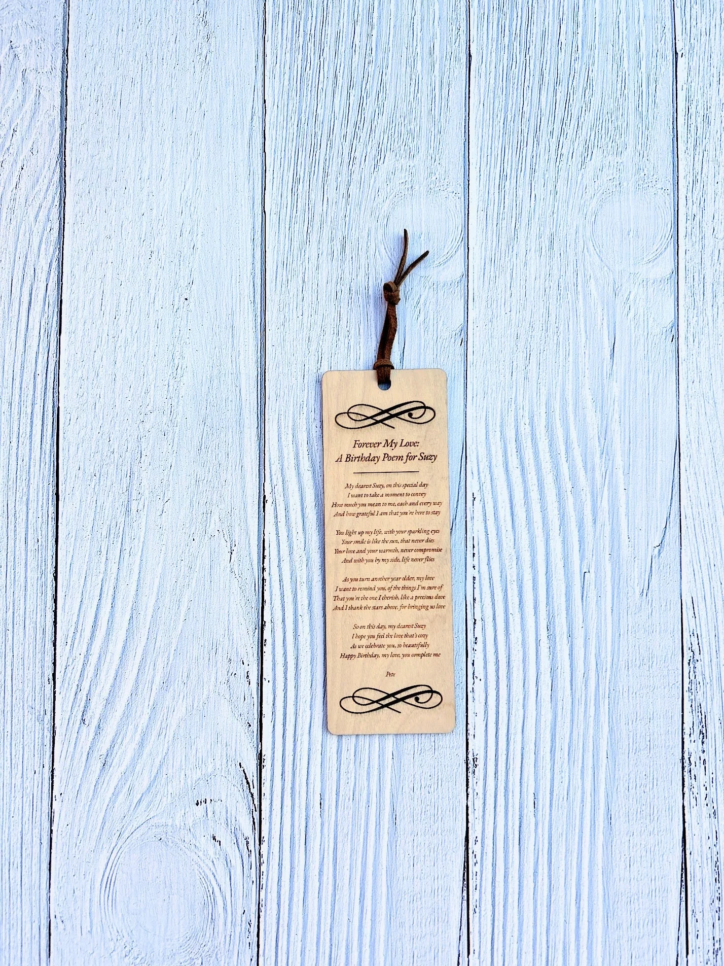 Personalised Wooden Poem Book Mark - Professional Poem Writing, Custom Poem Gift, Anniversary, Birthday, Wedding, Proposal, Fathers Day - Image 7