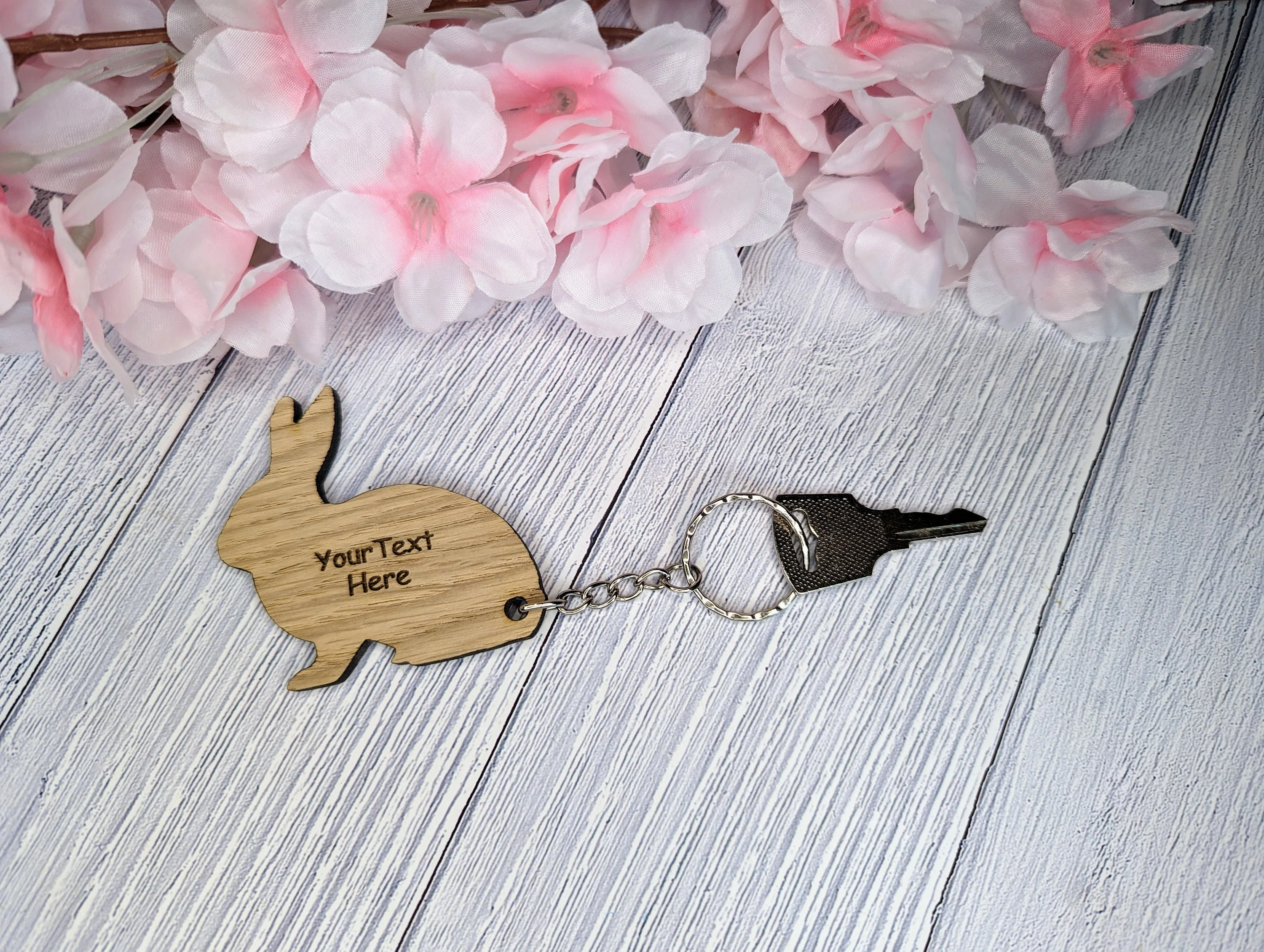 Personalised Wooden Rabbit Keyring | Teacher Gift | School Children Gifts | Personalised Keyrings For Pupils | Gifts From Teacher | Oak - Image 6