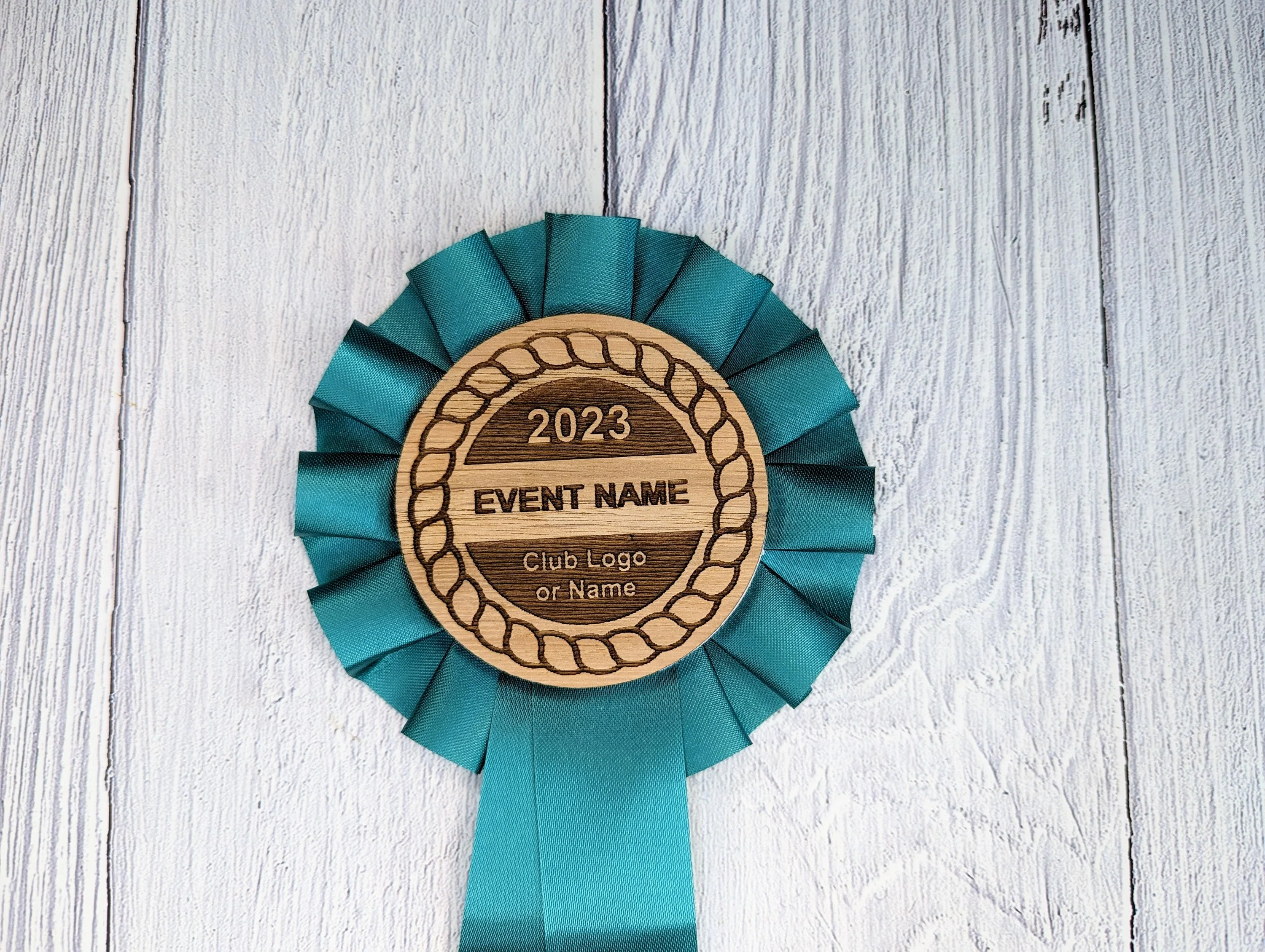 Personalised Wooden Rosette's | Free Design Service | Customised 90mm Rosette with 60mm Wooden Centre | Award Ribbon | Dog & Horse Shows - Image 5