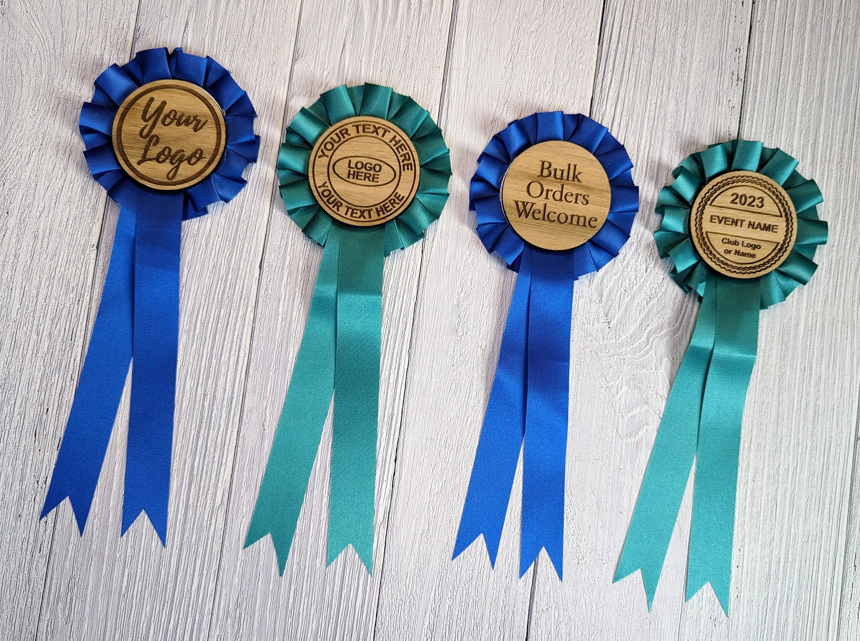 Personalised Wooden Rosette's | Free Design Service | Rosettes in 4 Colours - Image 4