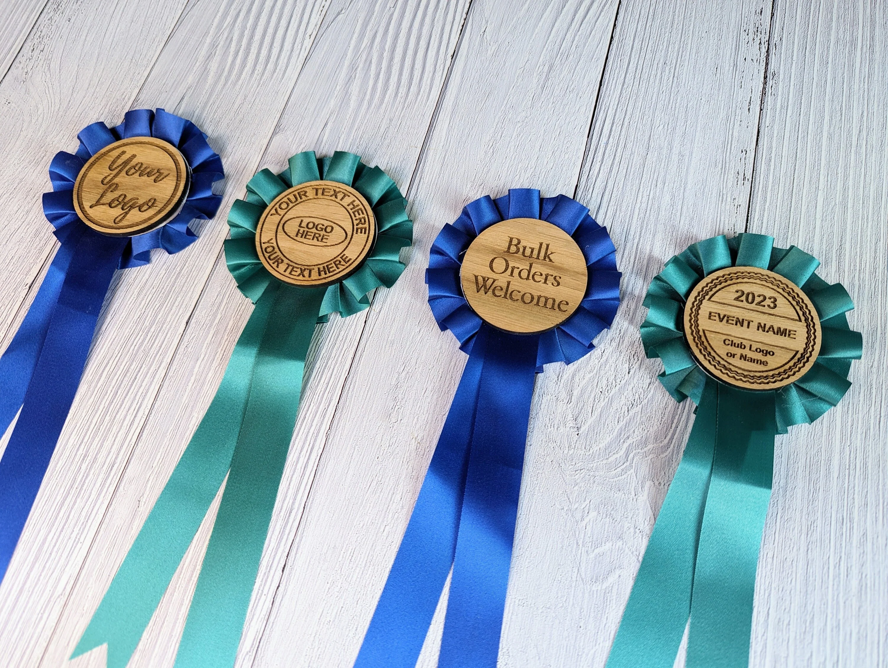 Personalised Wooden Rosette's | Free Design Service | Rosettes in 4 Colours - Image 7